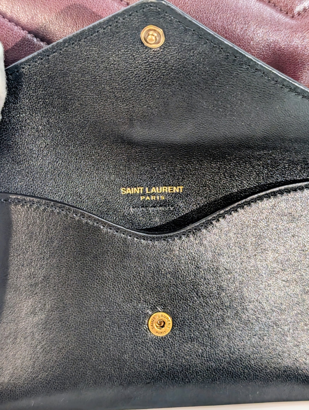 YSL Saint Laurent Burgundy "Puffer" Quilted Loulou Shoulder Bag Collection