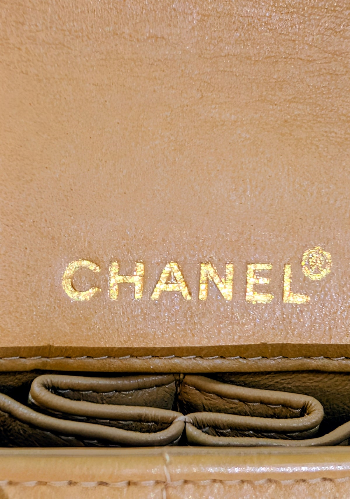 Chanel Vintage Butterscotch “Chocolate Bar” Flap Maxi Clutch