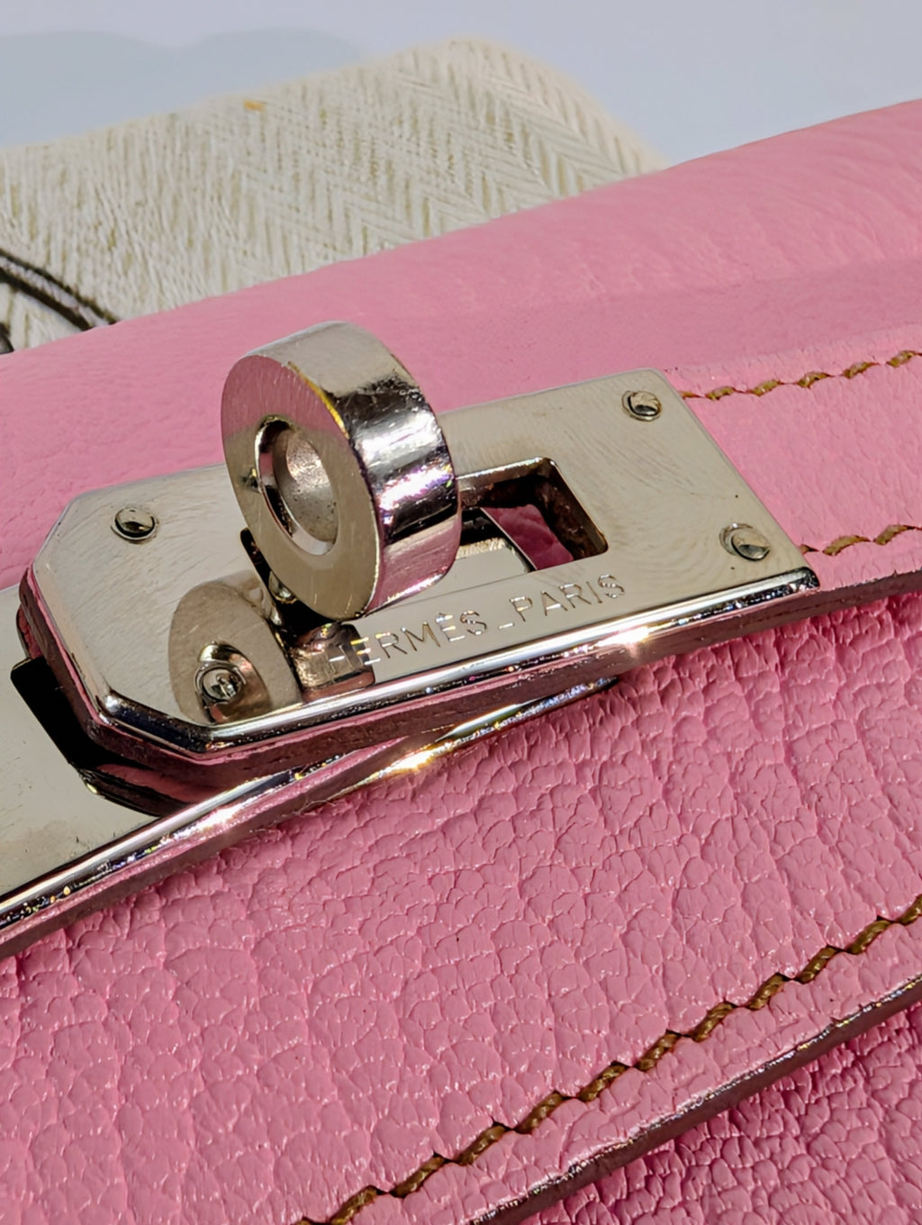 Hermes Pink Rose Kelly Compact Classique Wallet