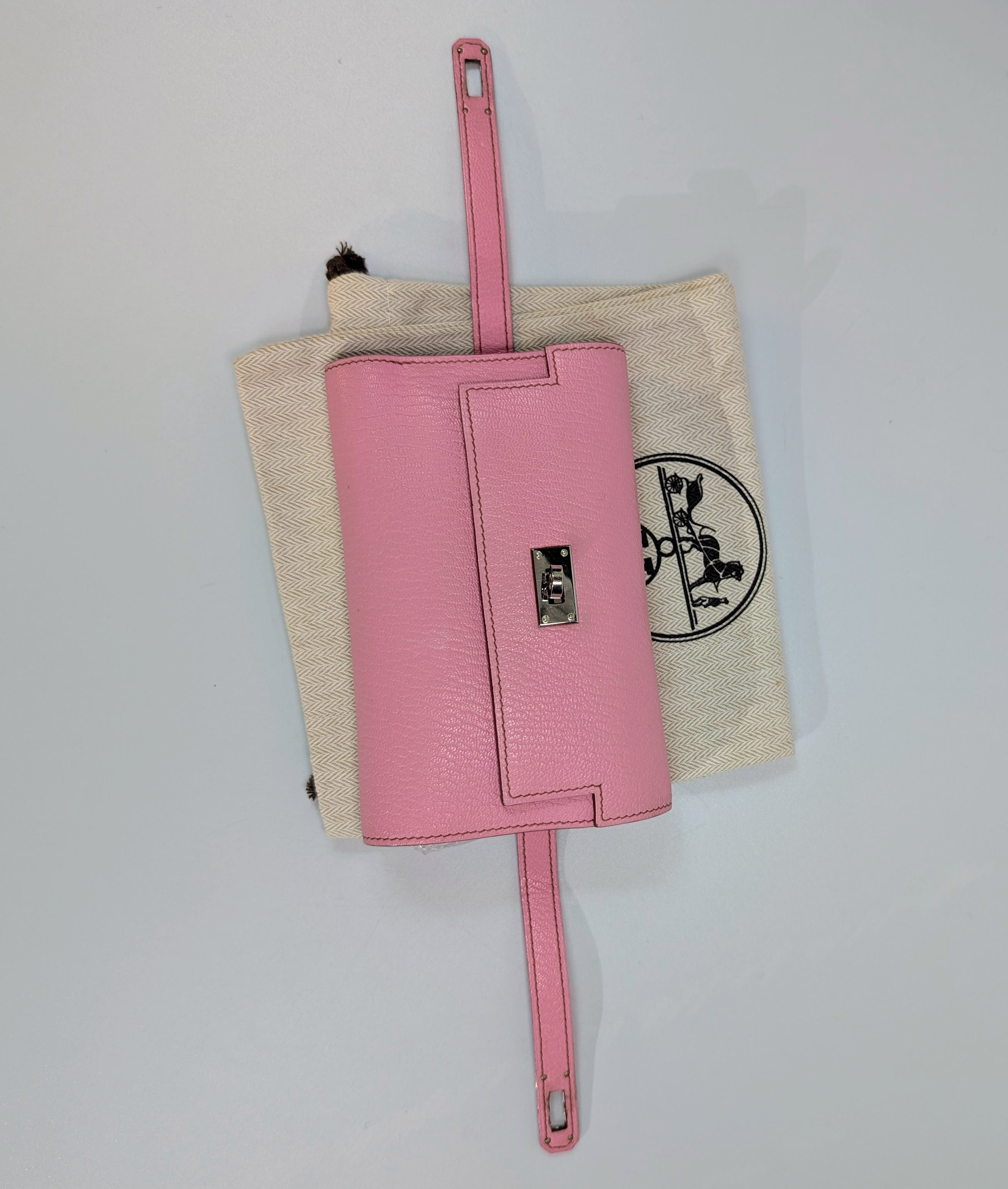 Hermes Pink Rose Kelly Compact Classique Wallet