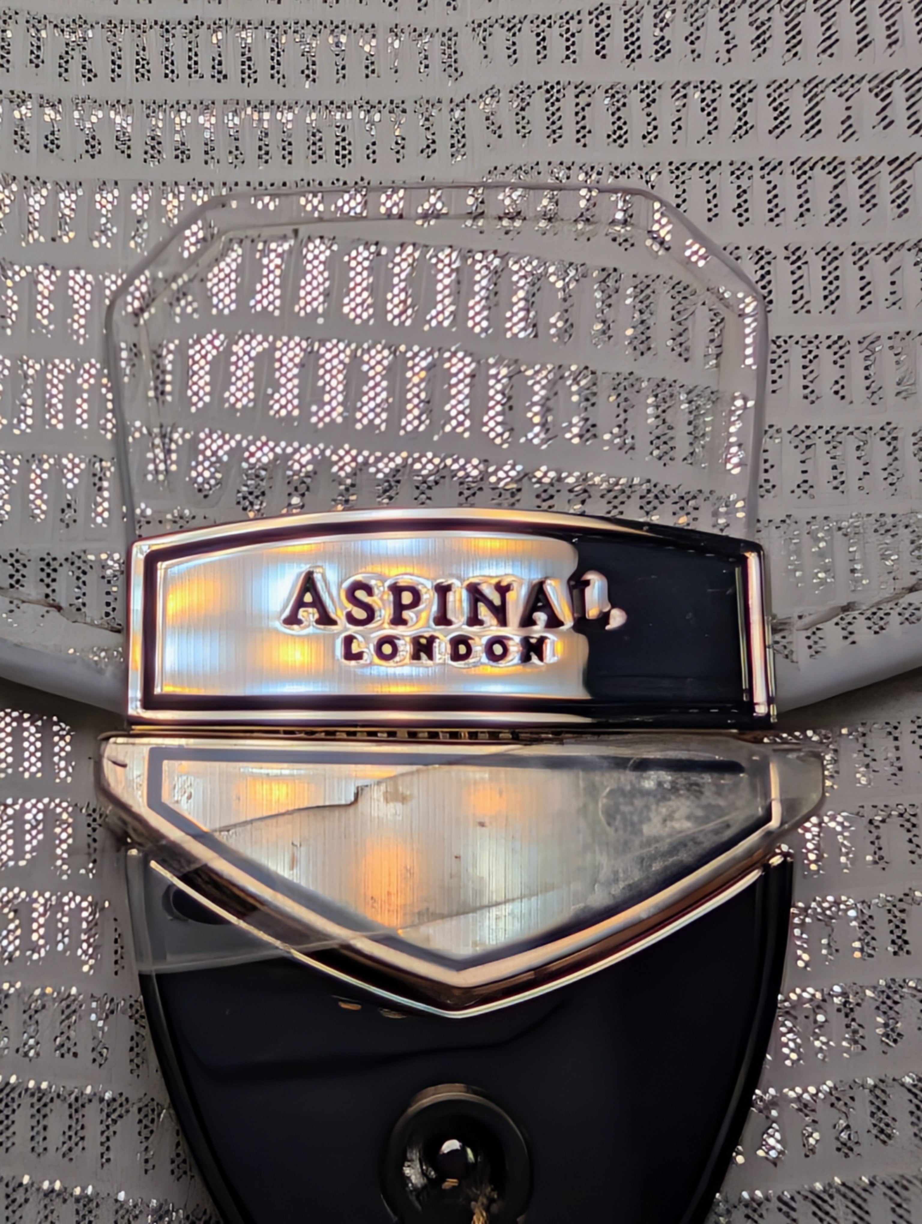 Aspinal of London Ivory White Lizard Embossed Calfskin Mini Mayfair Bag