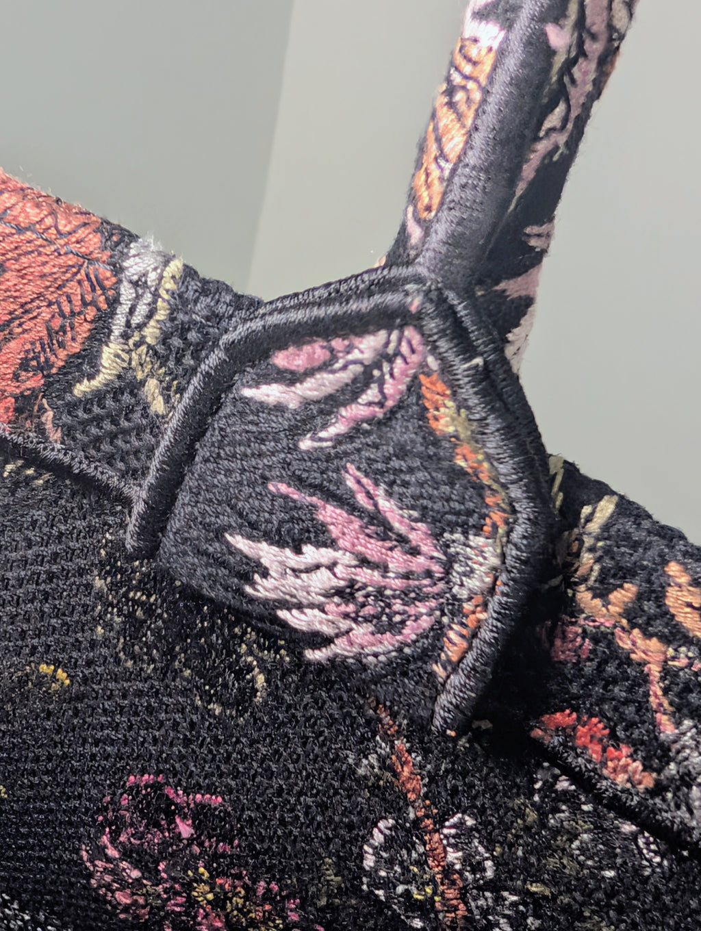 Christian Dior Black Floral Large Book Tote