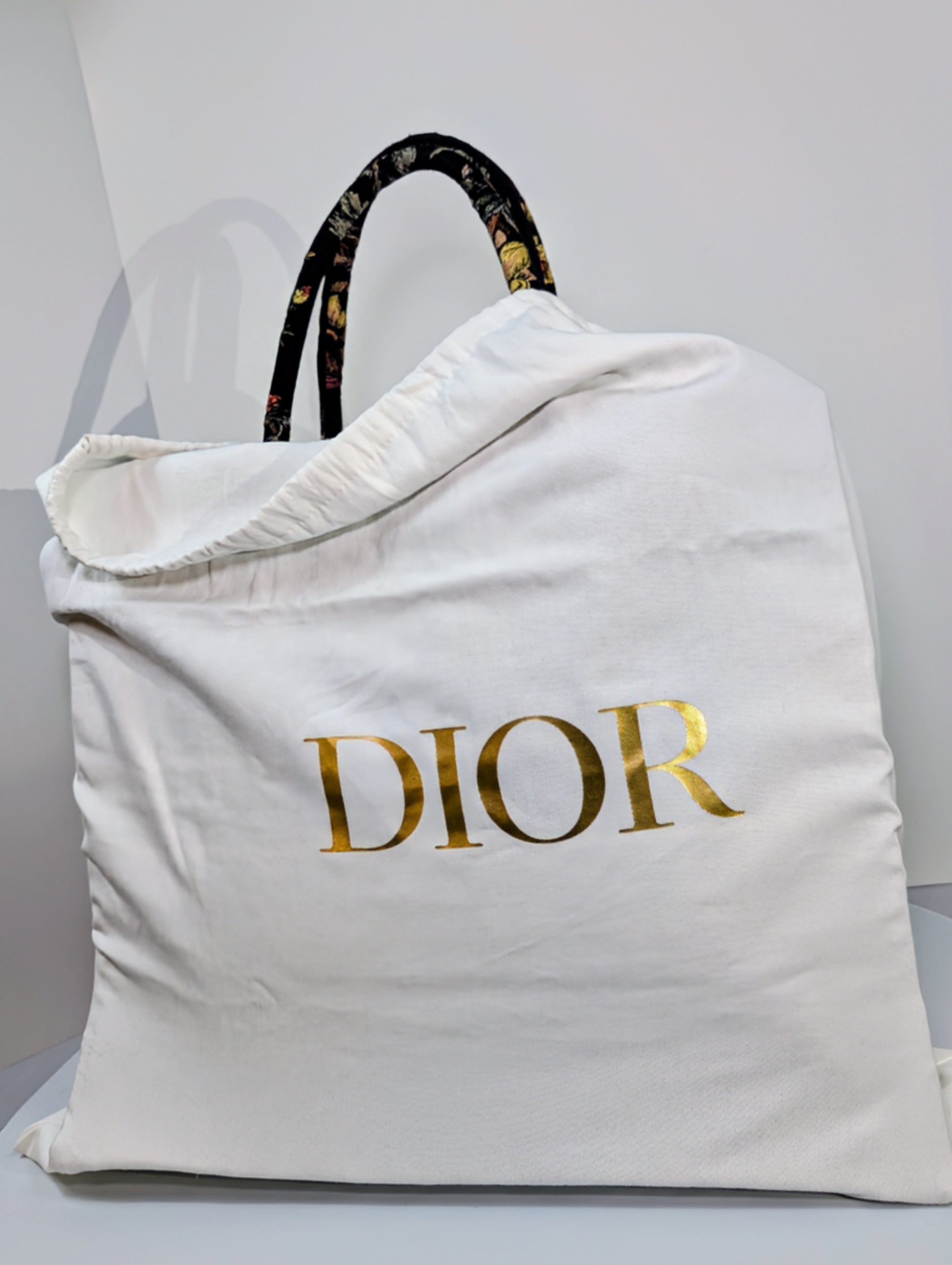 Christian Dior Black Floral Large Book Tote