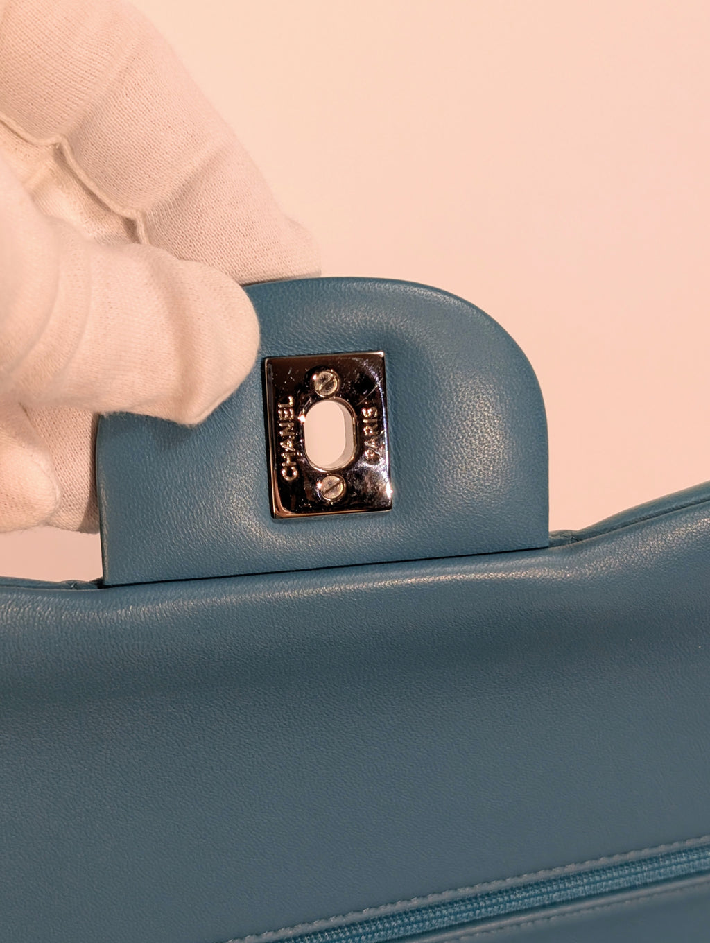 Chanel Teal Quilted Lambskin Jumbo Classic Double Flap Bag