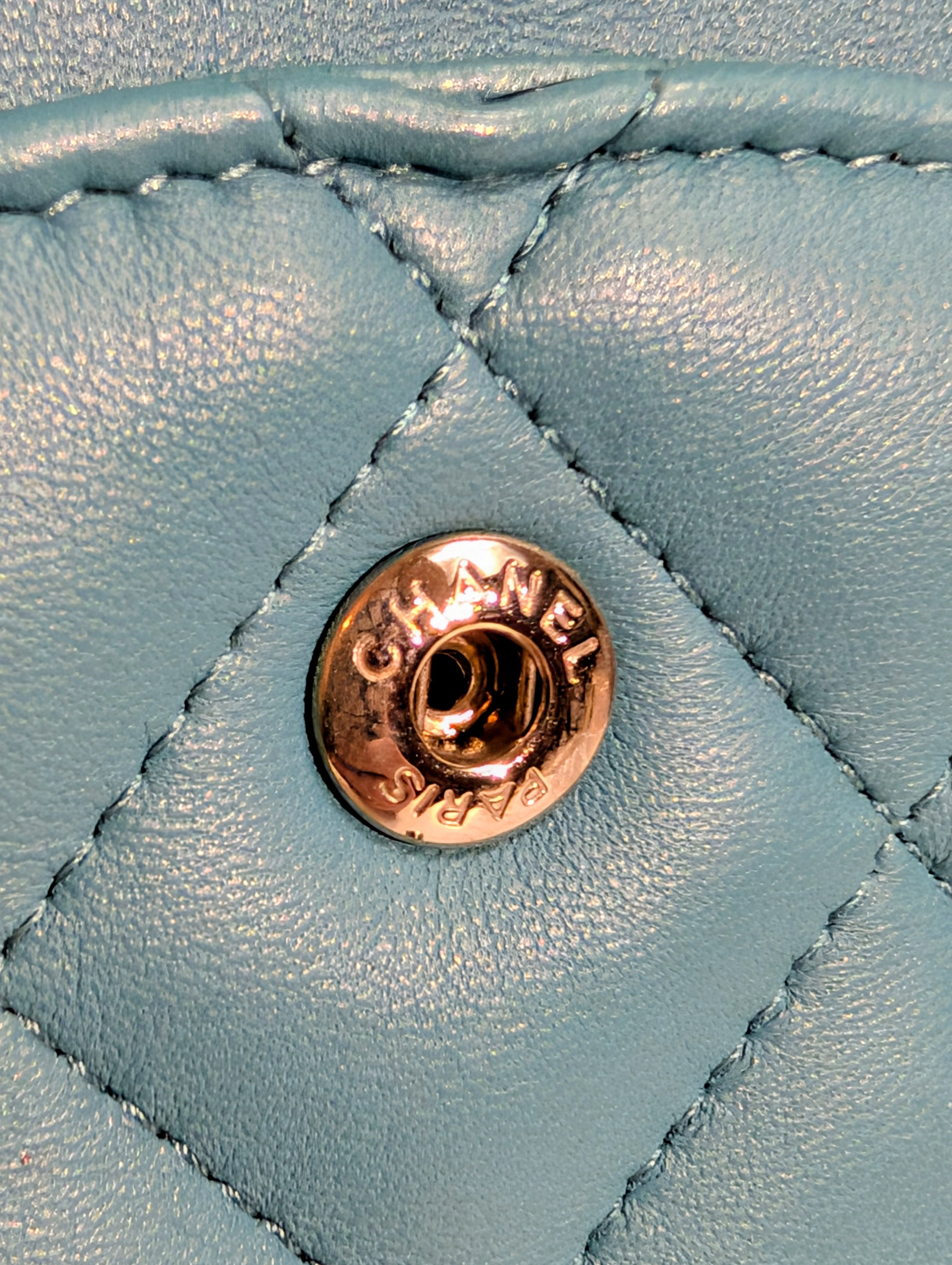 Chanel Teal Quilted Lambskin Jumbo Classic Double Flap Bag