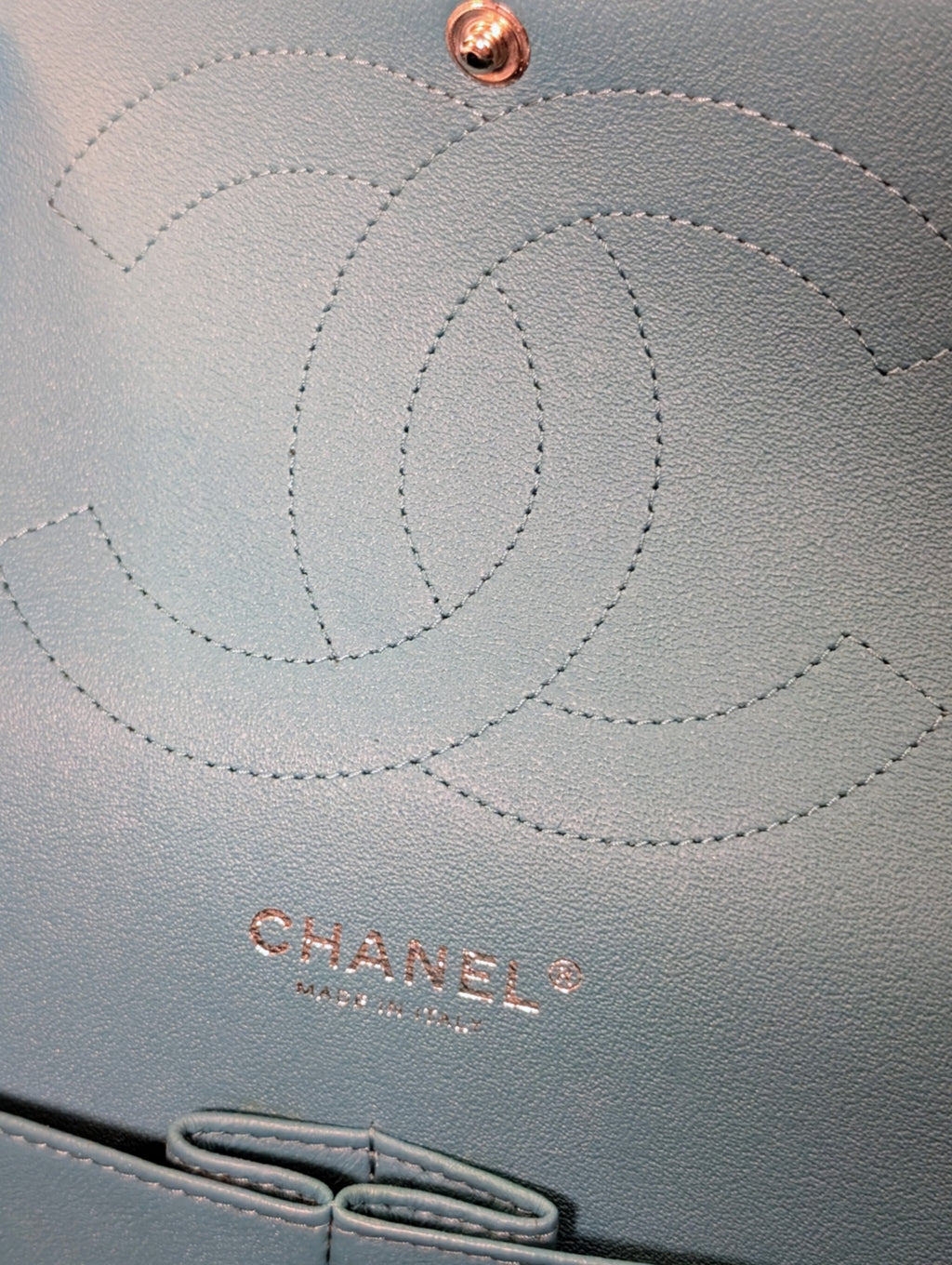 Chanel Teal Quilted Lambskin Jumbo Classic Double Flap Bag