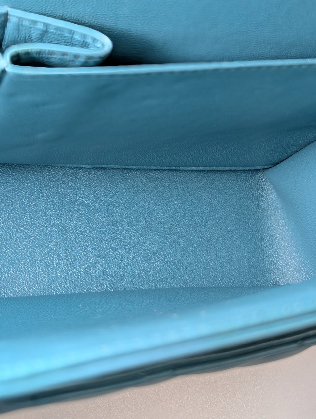 Chanel Teal Quilted Lambskin Jumbo Classic Double Flap Bag