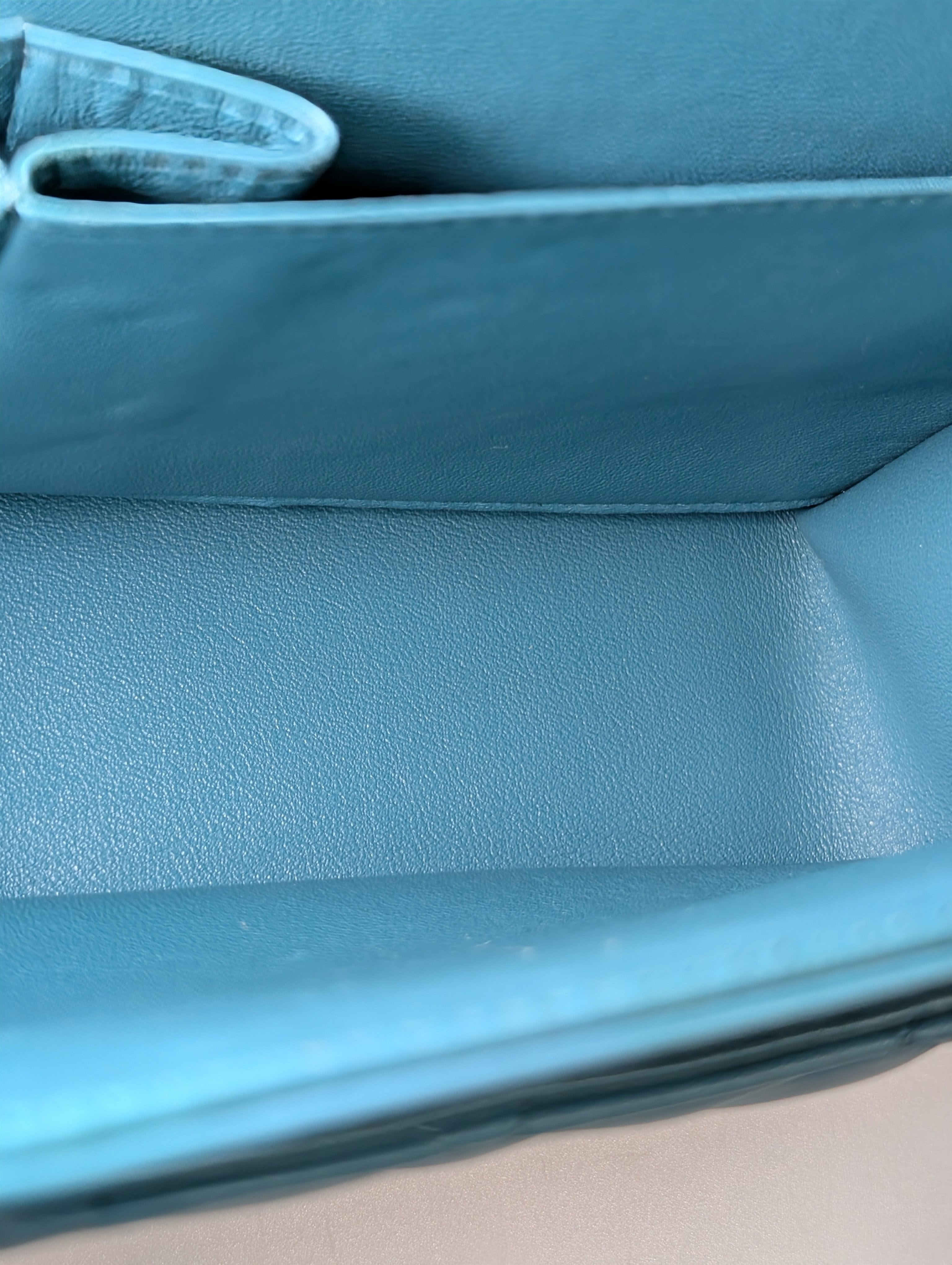 Chanel Teal Quilted Lambskin Jumbo Classic Double Flap Bag