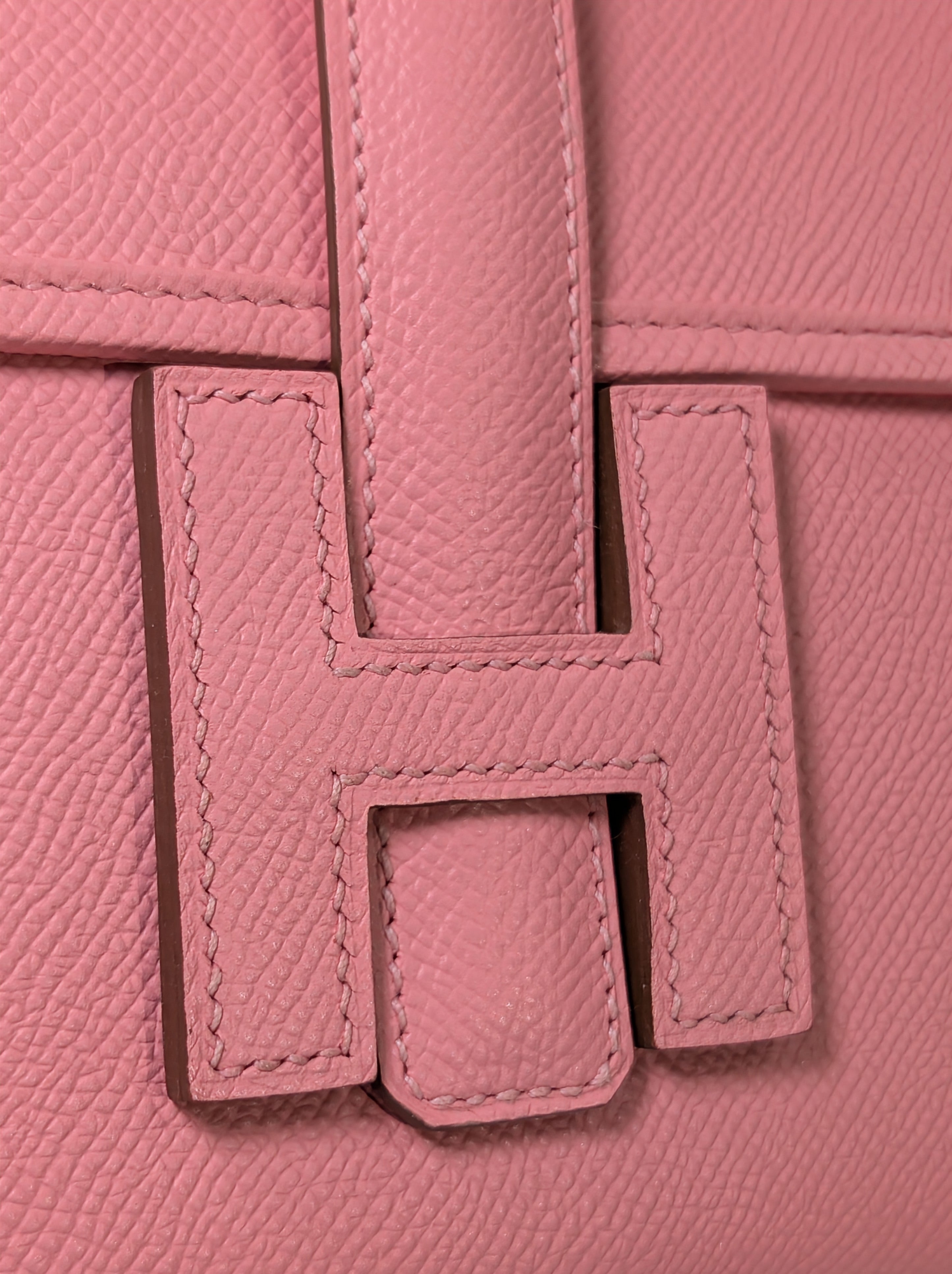 Hermès Rose Confetti Epsom Leather Jige Élan 29 Clutch