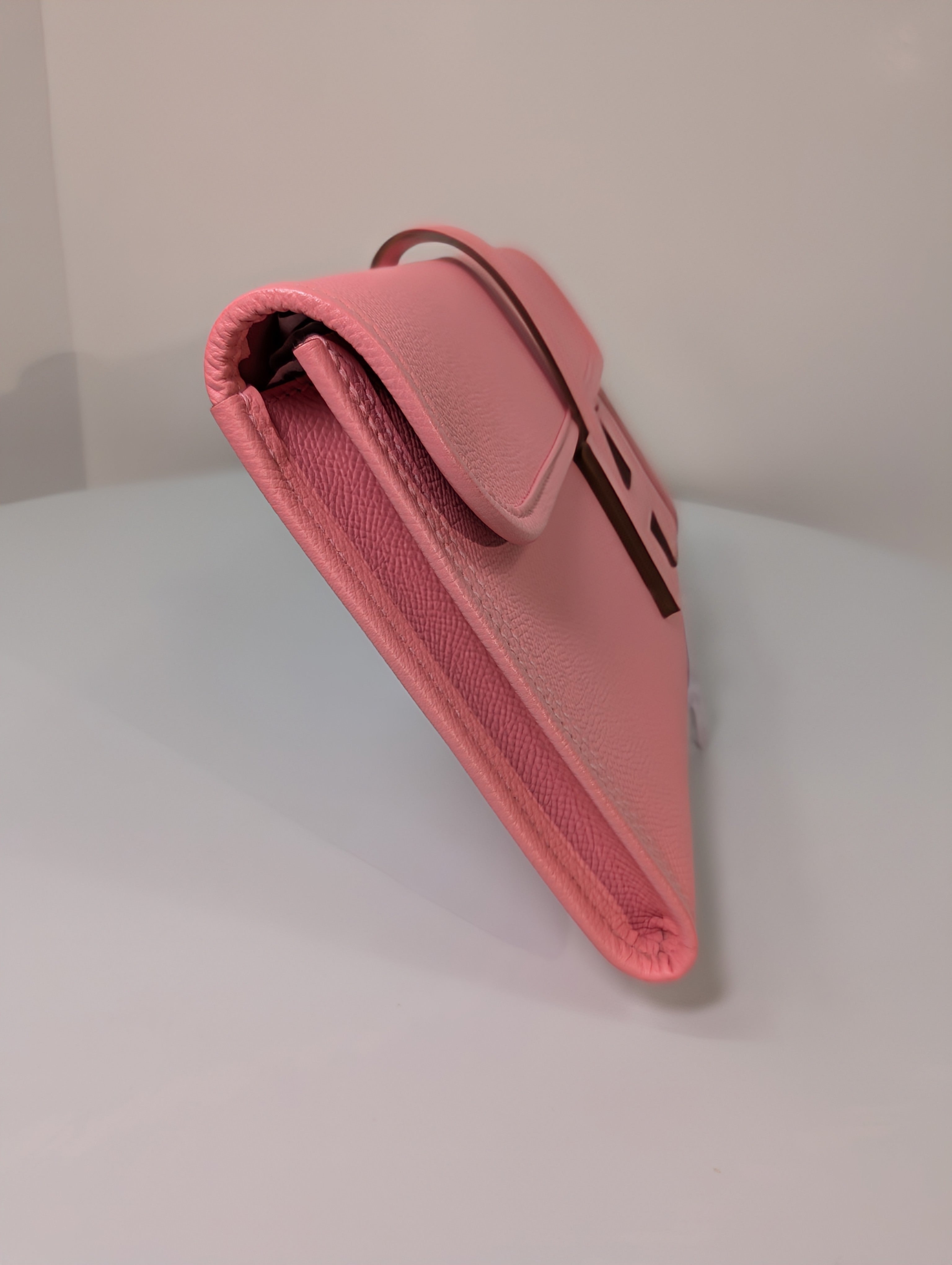 Hermès Rose Confetti Epsom Leather Jige Élan 29 Clutch