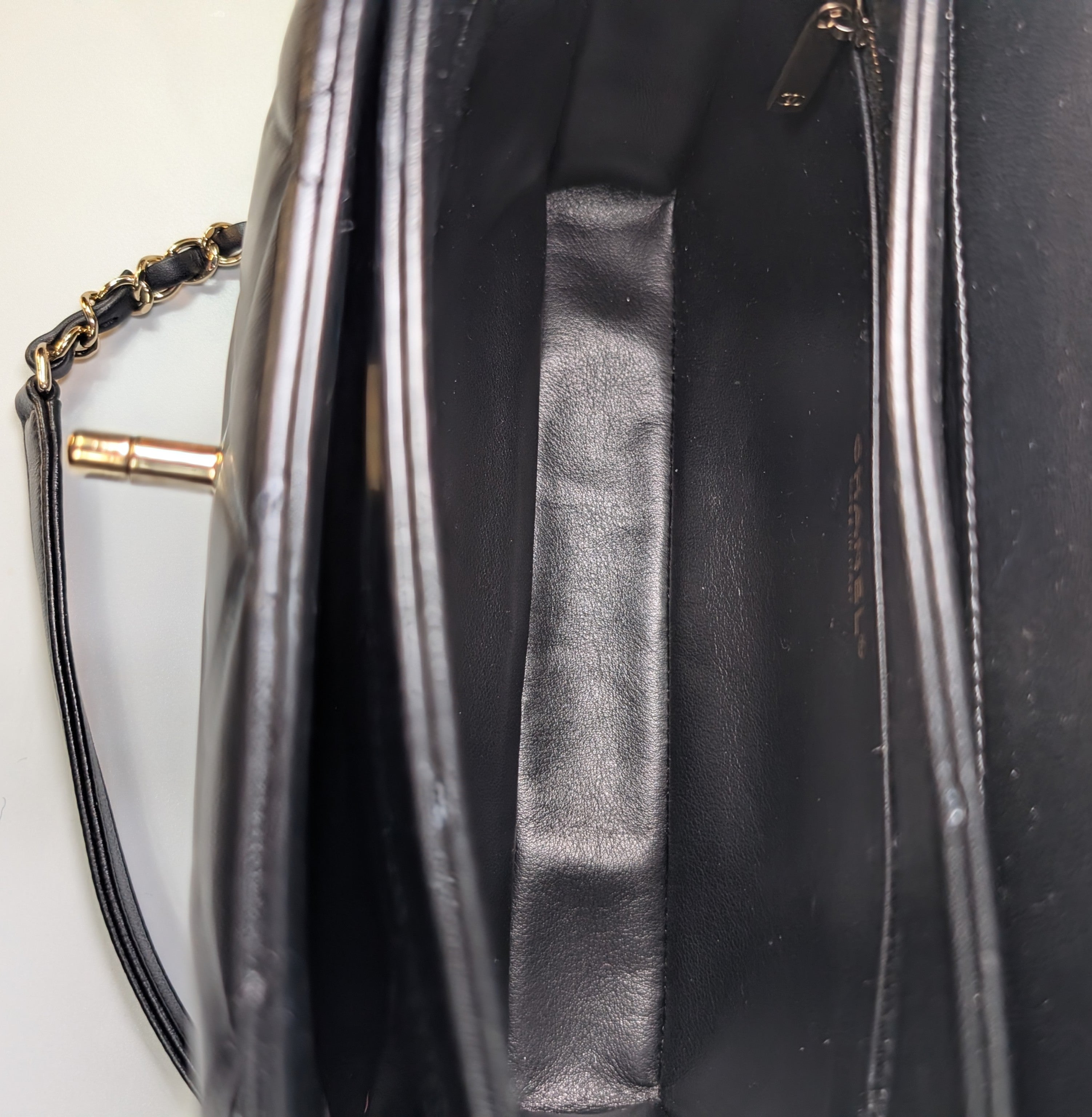 Chanel Black Quilted Lambskin Trendy CC Top Handle Flap Bag