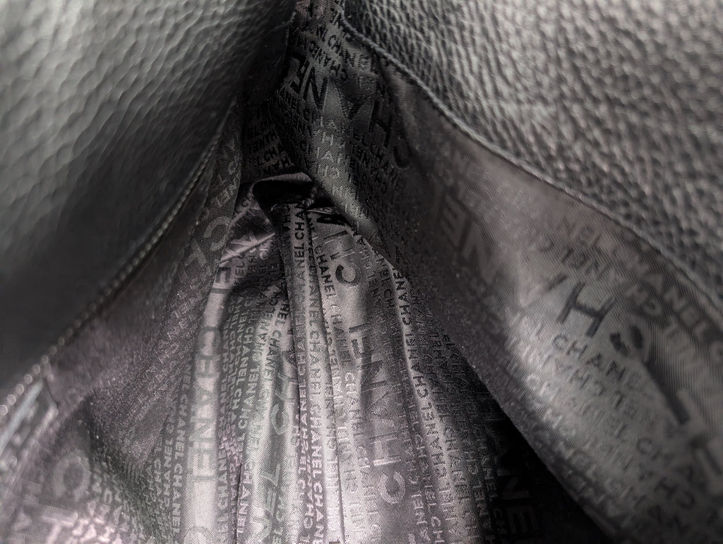 Chanel Vintage Black Timeless Soft Grained Calfskin Hobo Tassel Bag