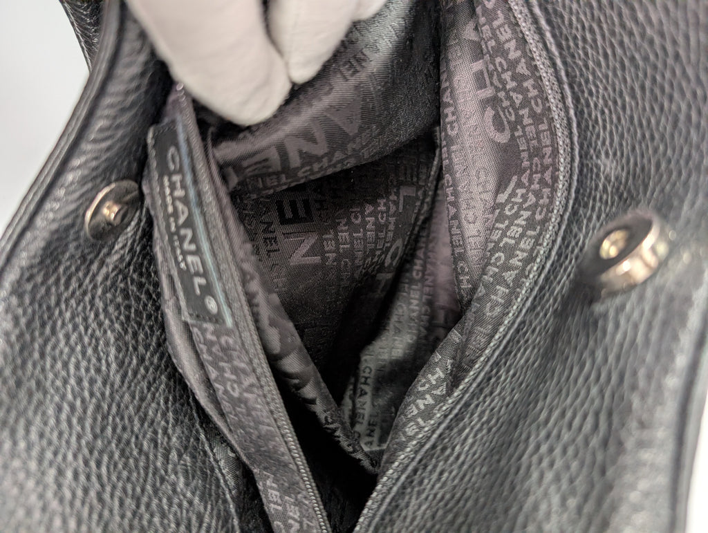 Chanel Vintage Black Timeless Soft Grained Calfskin Hobo Tassel Bag