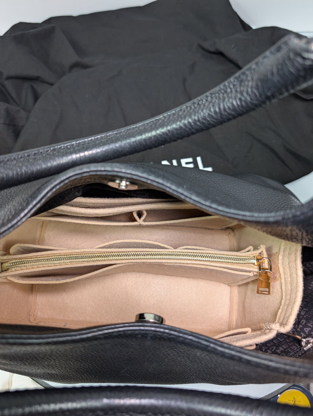 Chanel Vintage Black Timeless Soft Grained Calfskin Hobo Tassel Bag