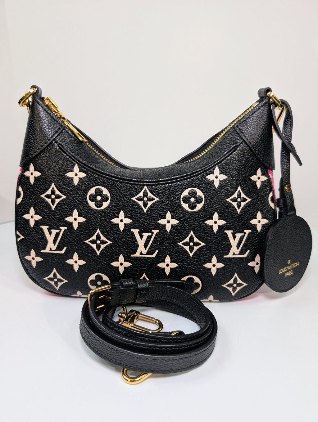 Louis Vuitton Black/White/Pink Bicolor Monogram Empreinte Leather Loop Bag