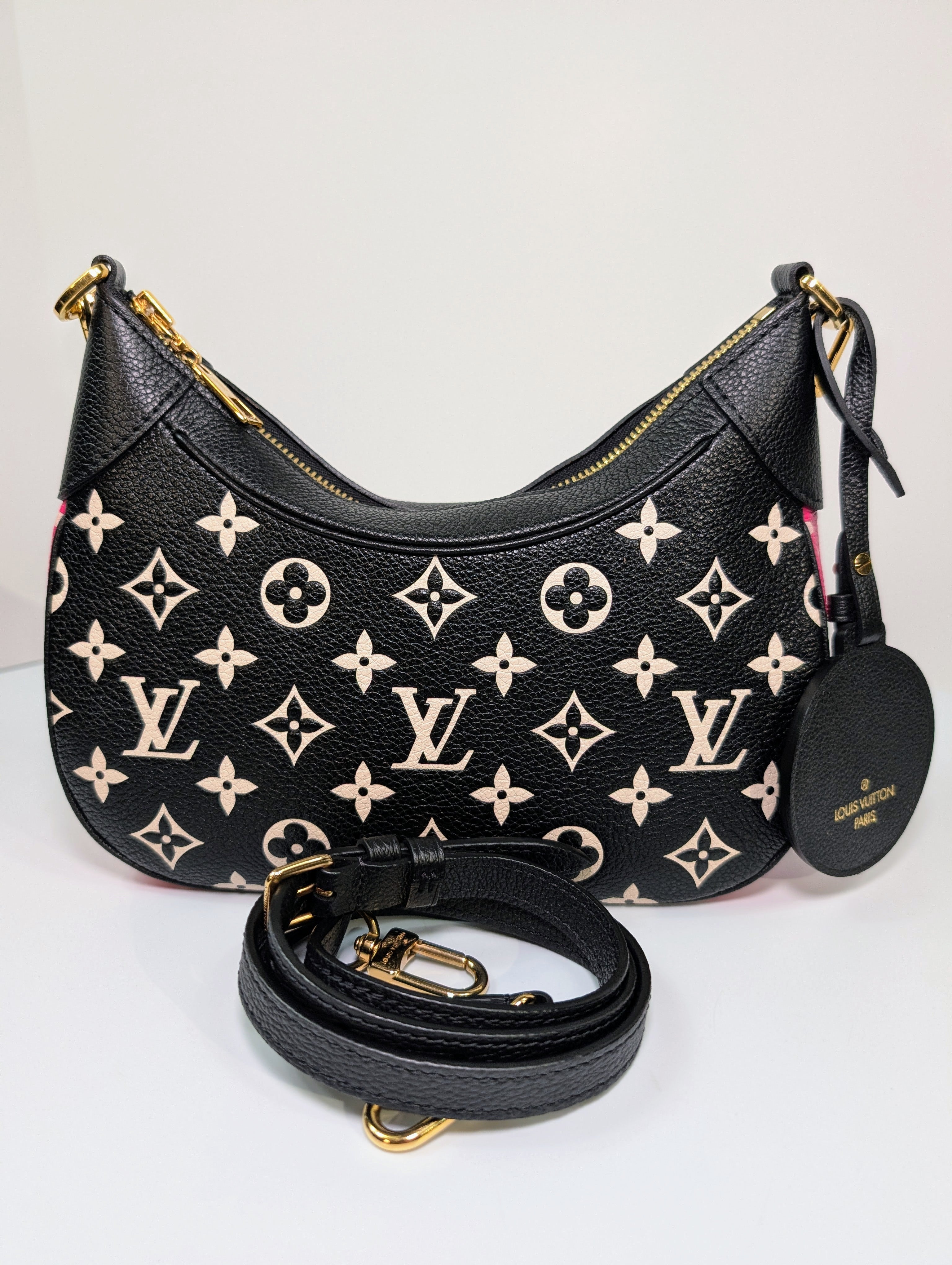 Louis Vuitton Black/White/Pink Bicolor Monogram Empreinte Leather Loop Bag