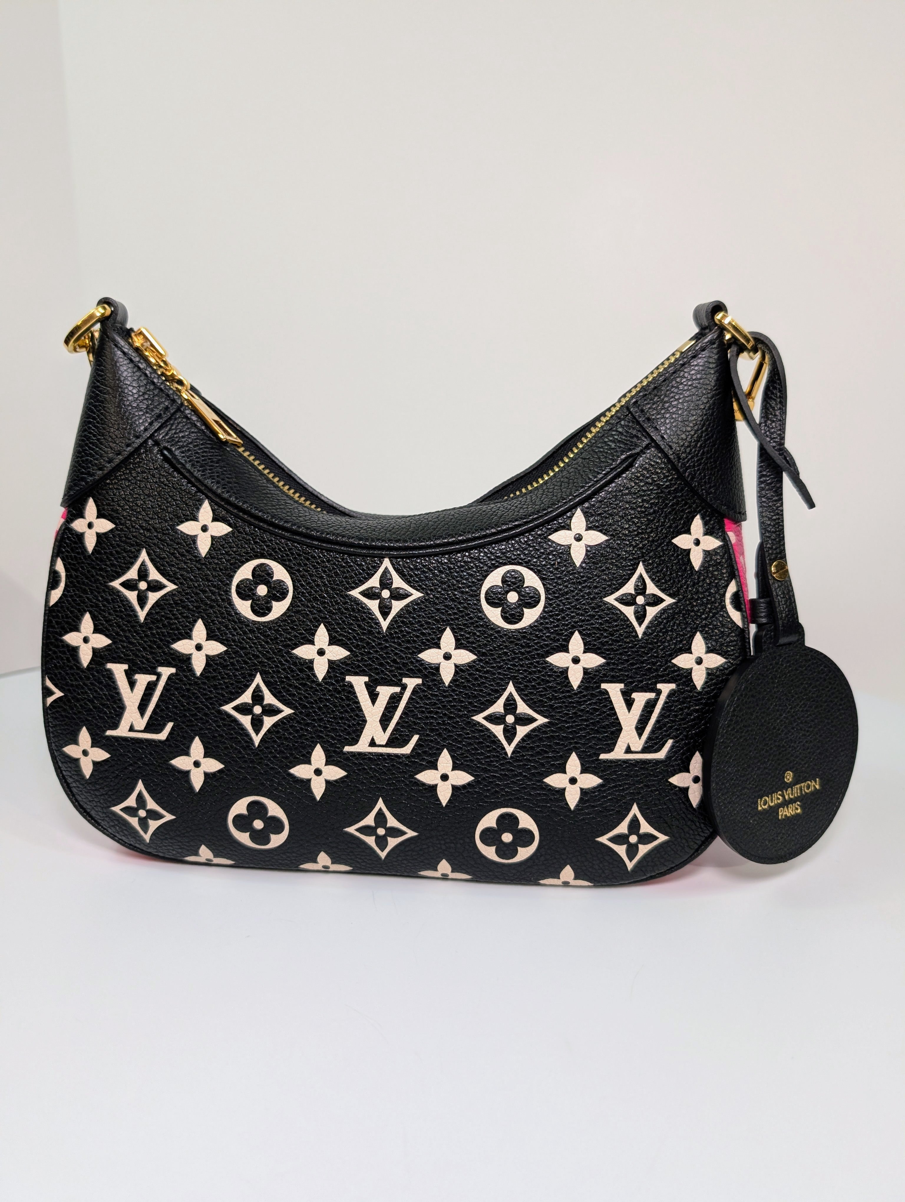 Louis Vuitton Black/White/Pink Bicolor Monogram Empreinte Leather Loop Bag