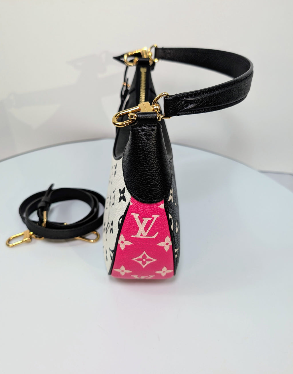Louis Vuitton Black/White/Pink Bicolor Monogram Empreinte Leather Loop Bag