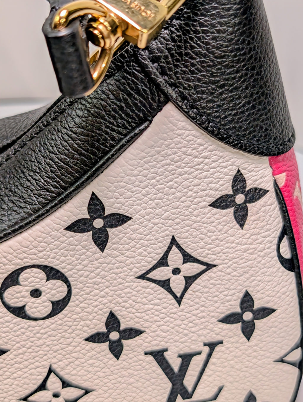 Louis Vuitton Black/White/Pink Bicolor Monogram Empreinte Leather Loop Bag