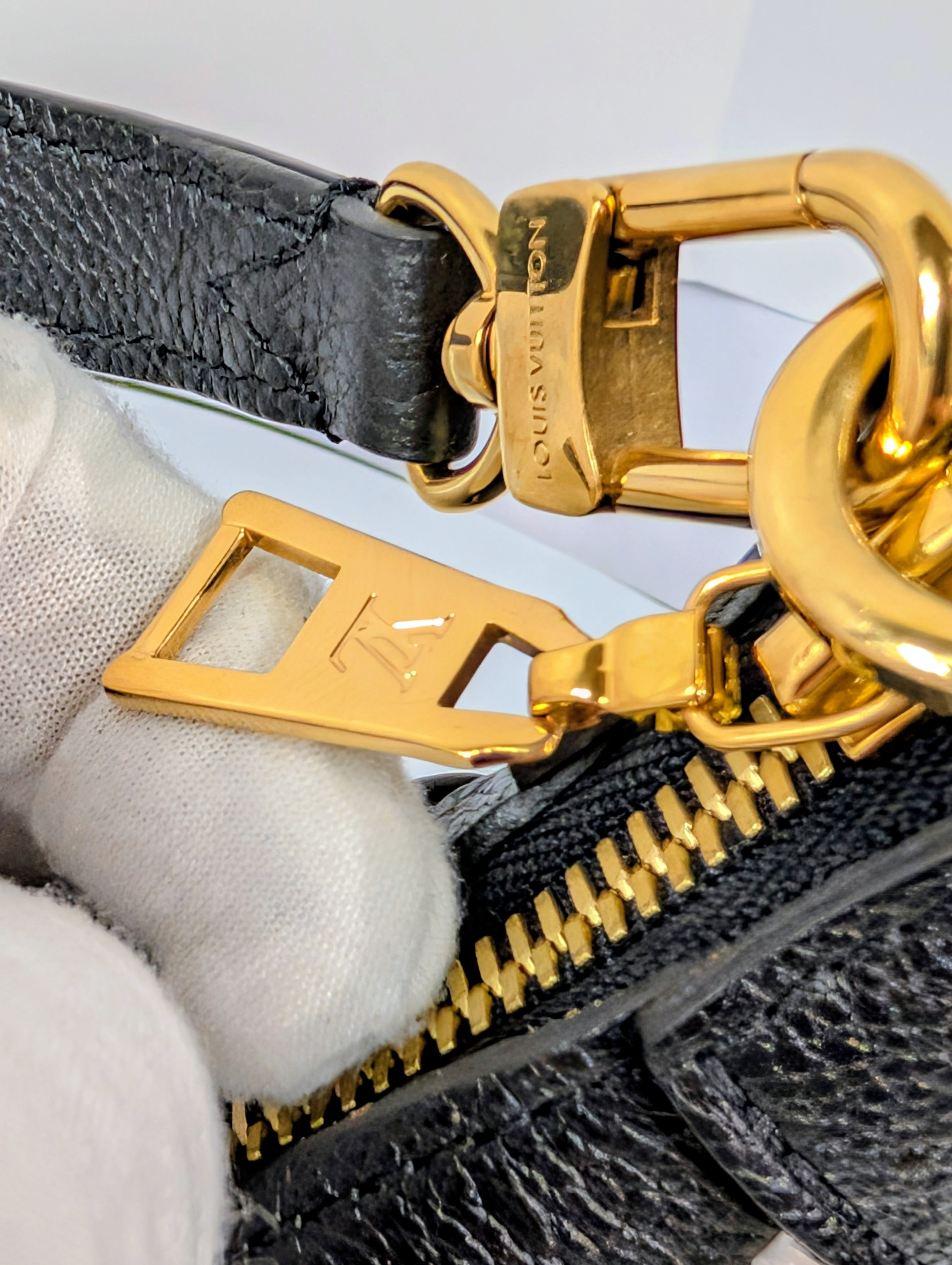 Louis Vuitton Black/White/Pink Bicolor Monogram Empreinte Leather Loop Bag