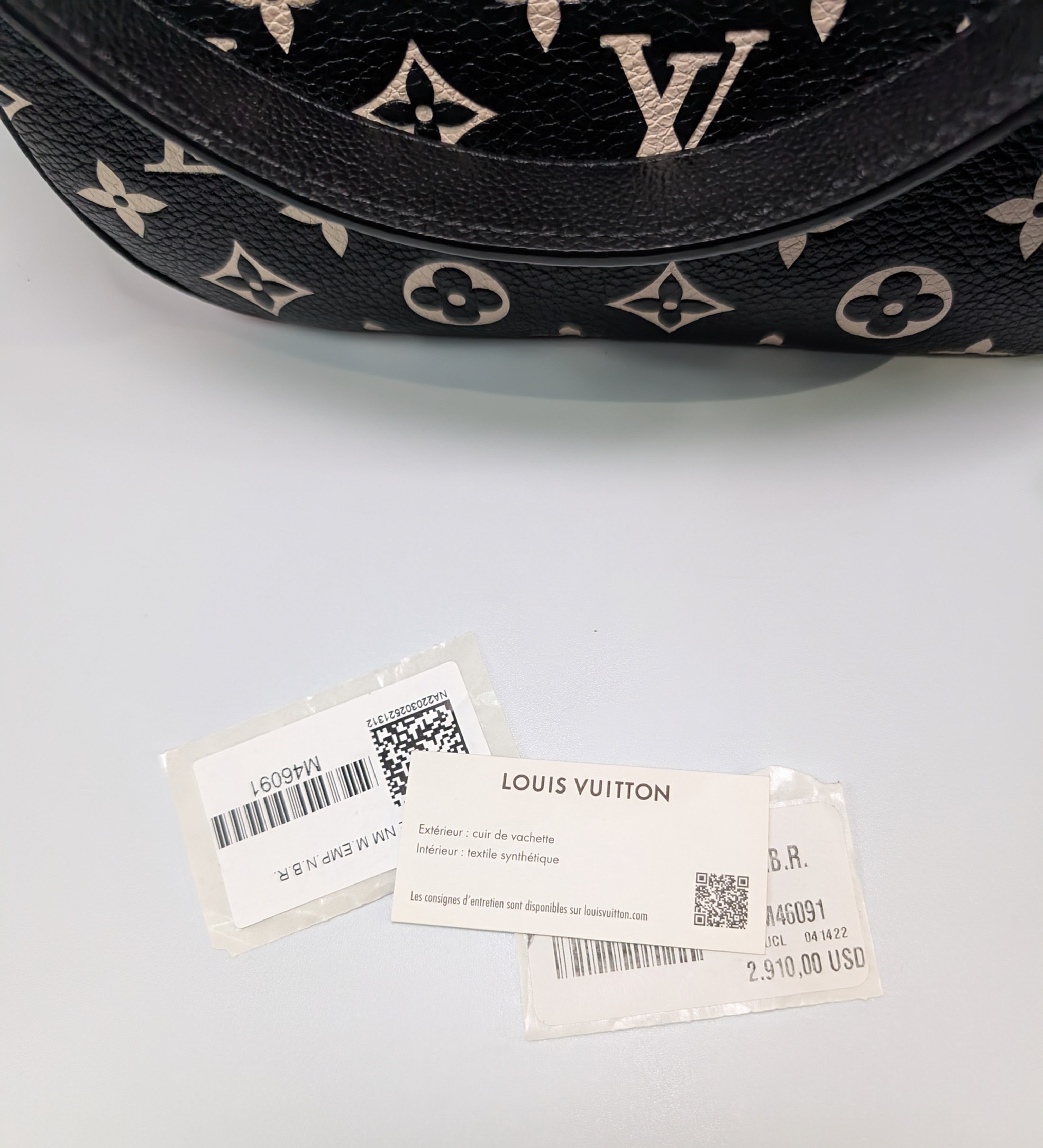 Louis Vuitton Black/White/Pink Bicolor Monogram Empreinte Leather Loop Bag