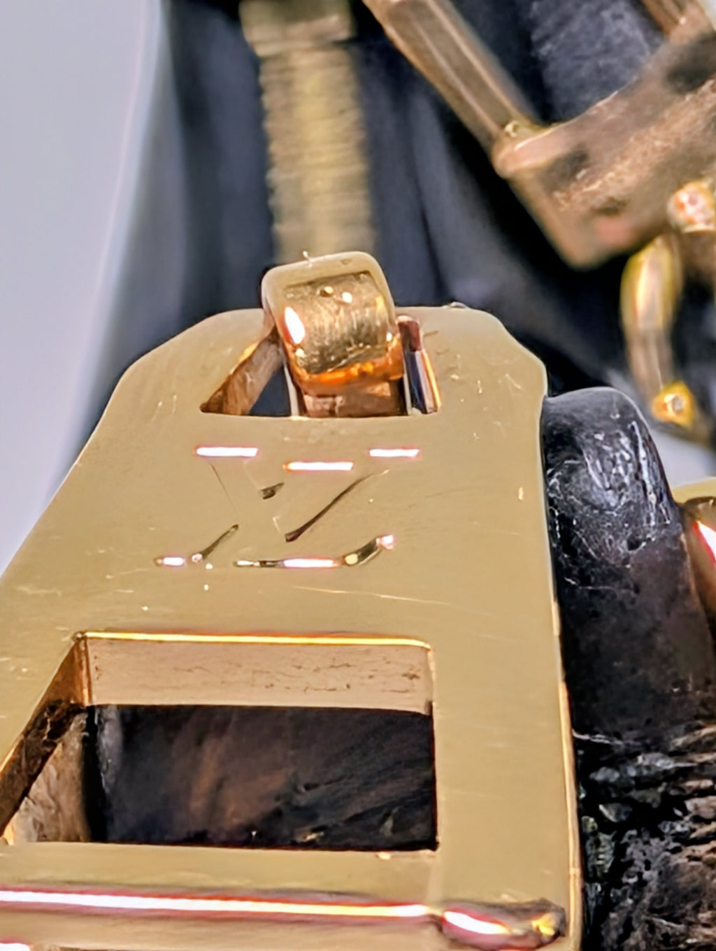 Louis Vuitton Black/White/Pink Bicolor Monogram Empreinte Leather Loop Bag