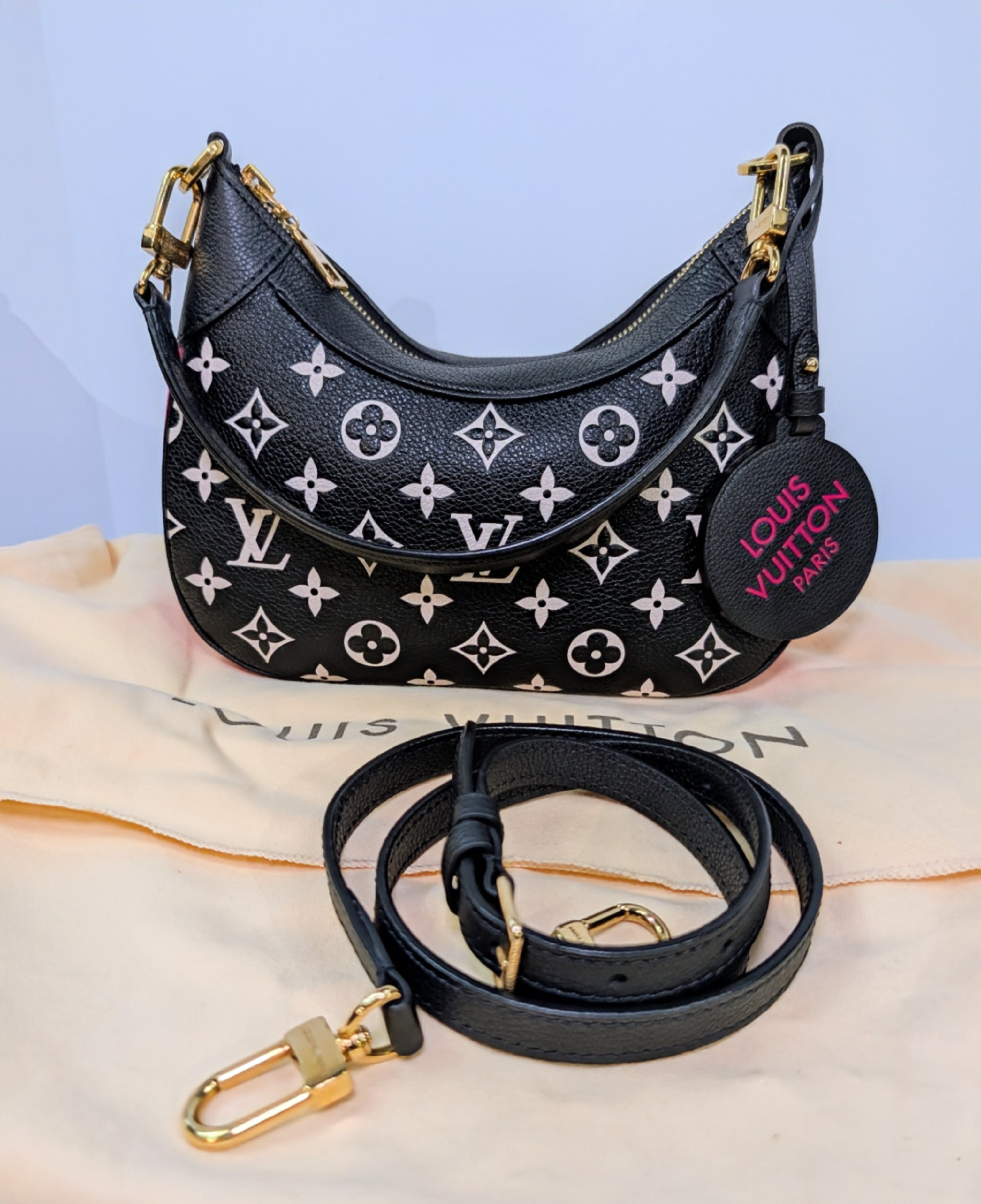 Louis Vuitton Black/White/Pink Bicolor Monogram Empreinte Leather Loop Bag