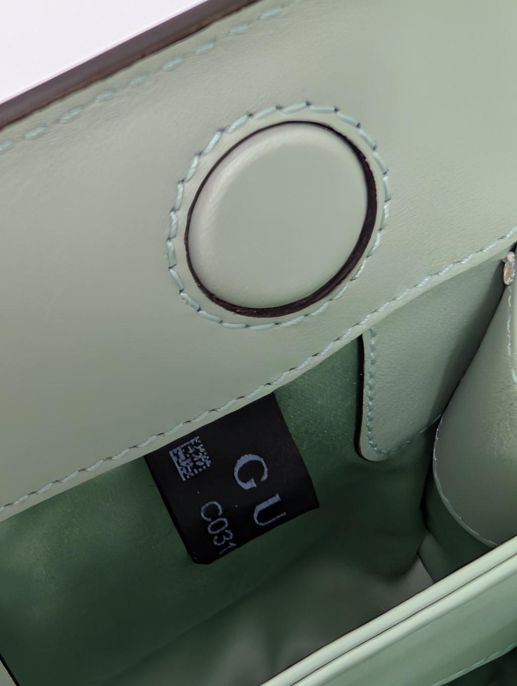 Gucci Mint Green Ophidia Floral Embroidered Satin, Python Shoulder Bag w Tags