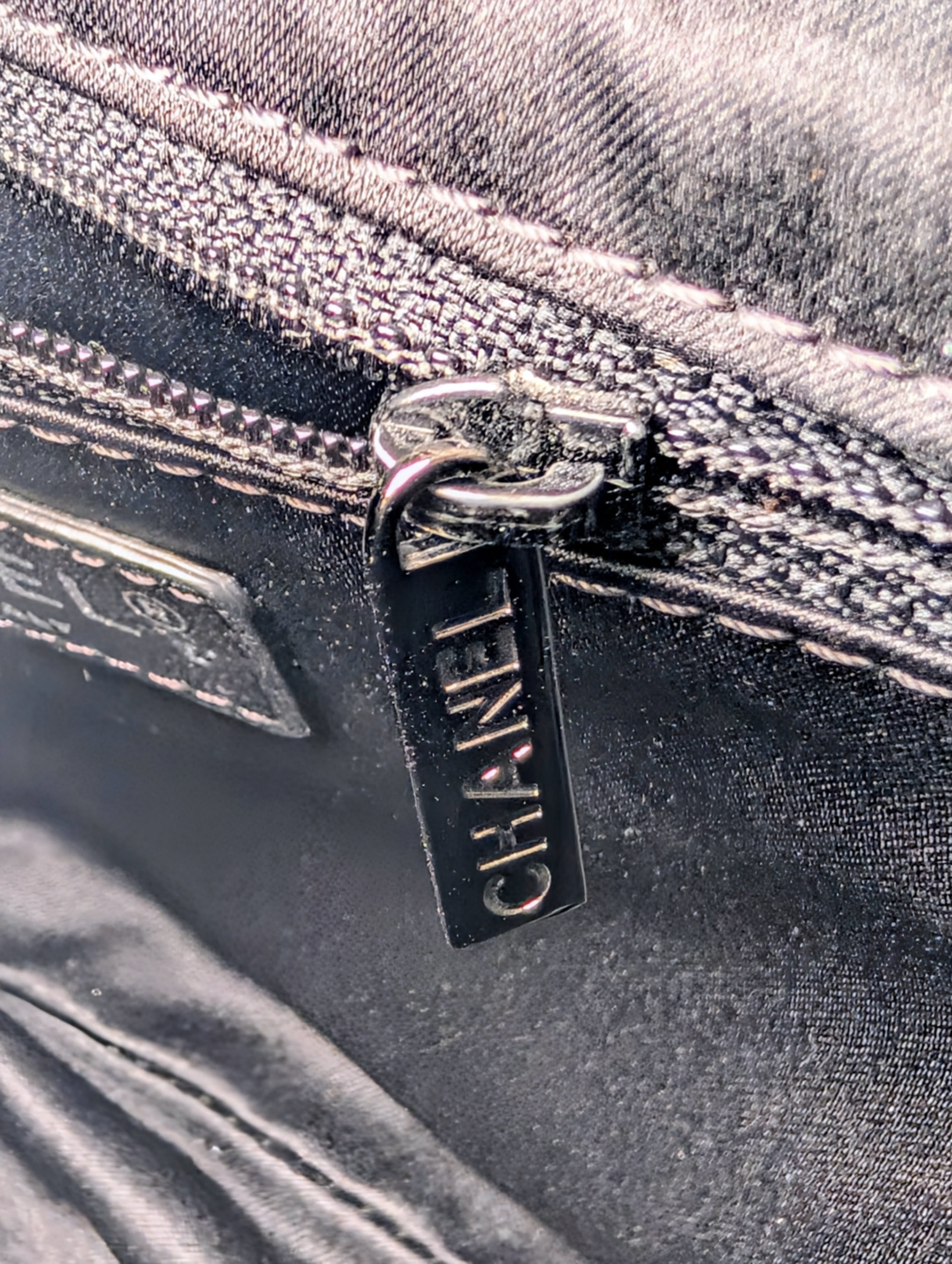 Chanel Black and Cream Python Snakeskin Leather Houndstooth Flap Bag