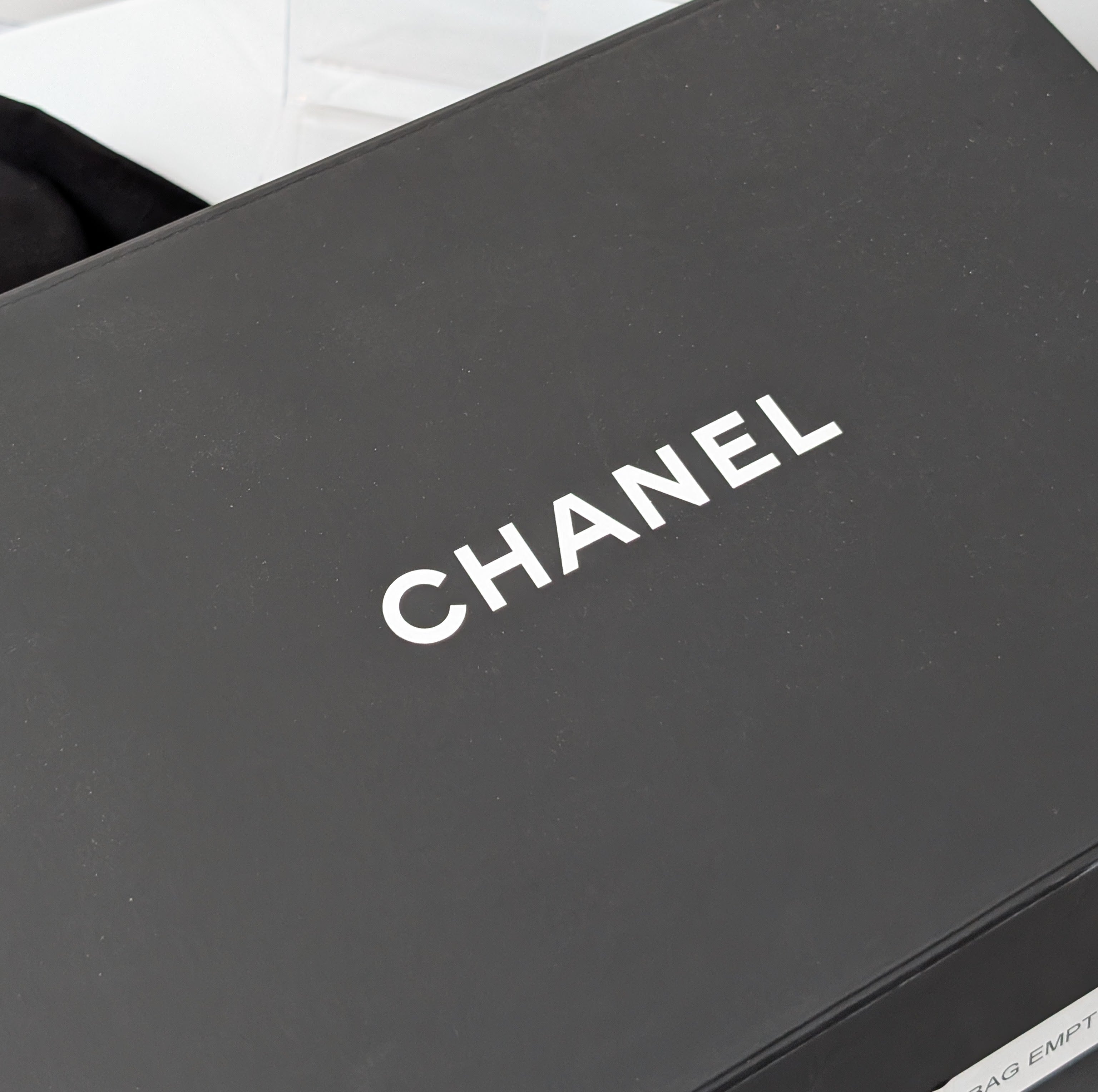 Chanel Black and Cream Python Snakeskin Leather Houndstooth Flap Bag