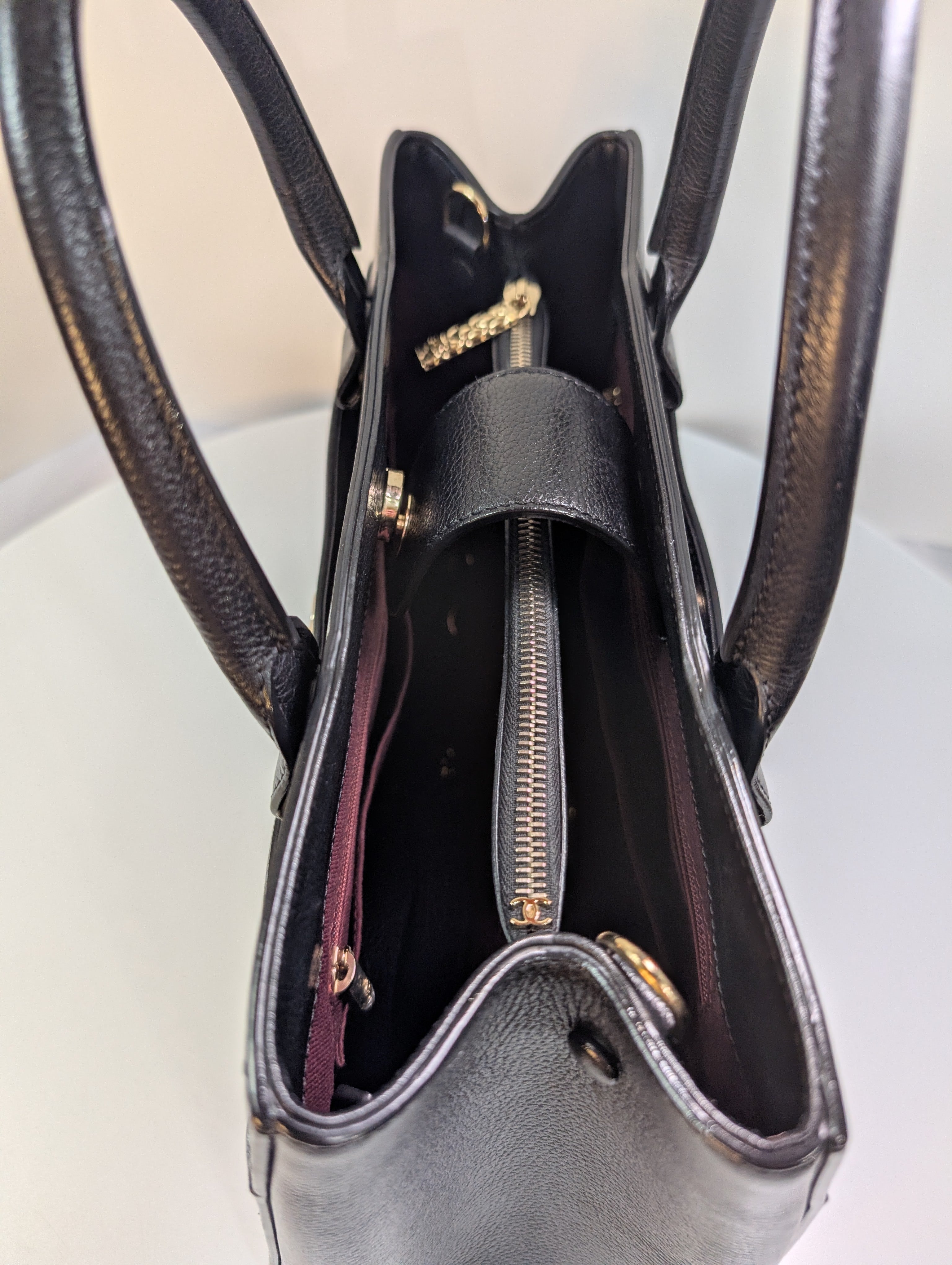 Chanel CC Turnlock Shopper Neo Tote Black with Gold Hardware