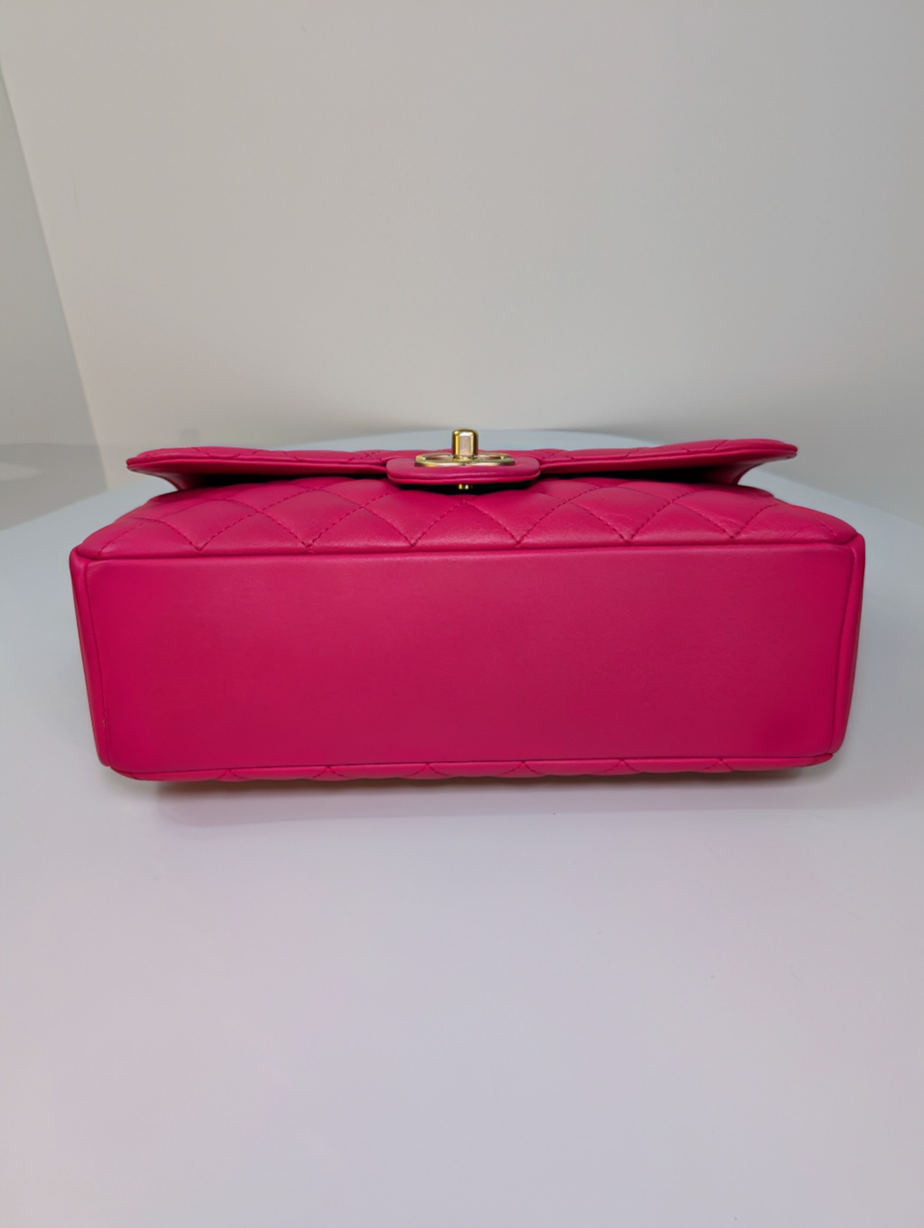 Chanel Pink Classic “Mini Mademoiselle” Medium Quilted Single Flap Bag