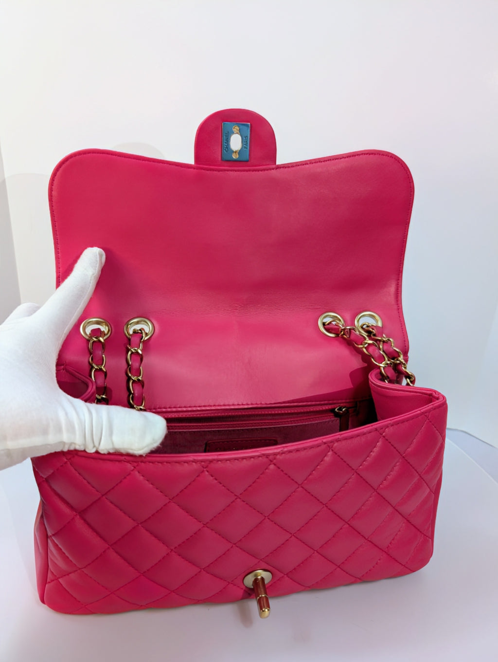 Chanel Pink Classic “Mini Mademoiselle” Medium Quilted Single Flap Bag