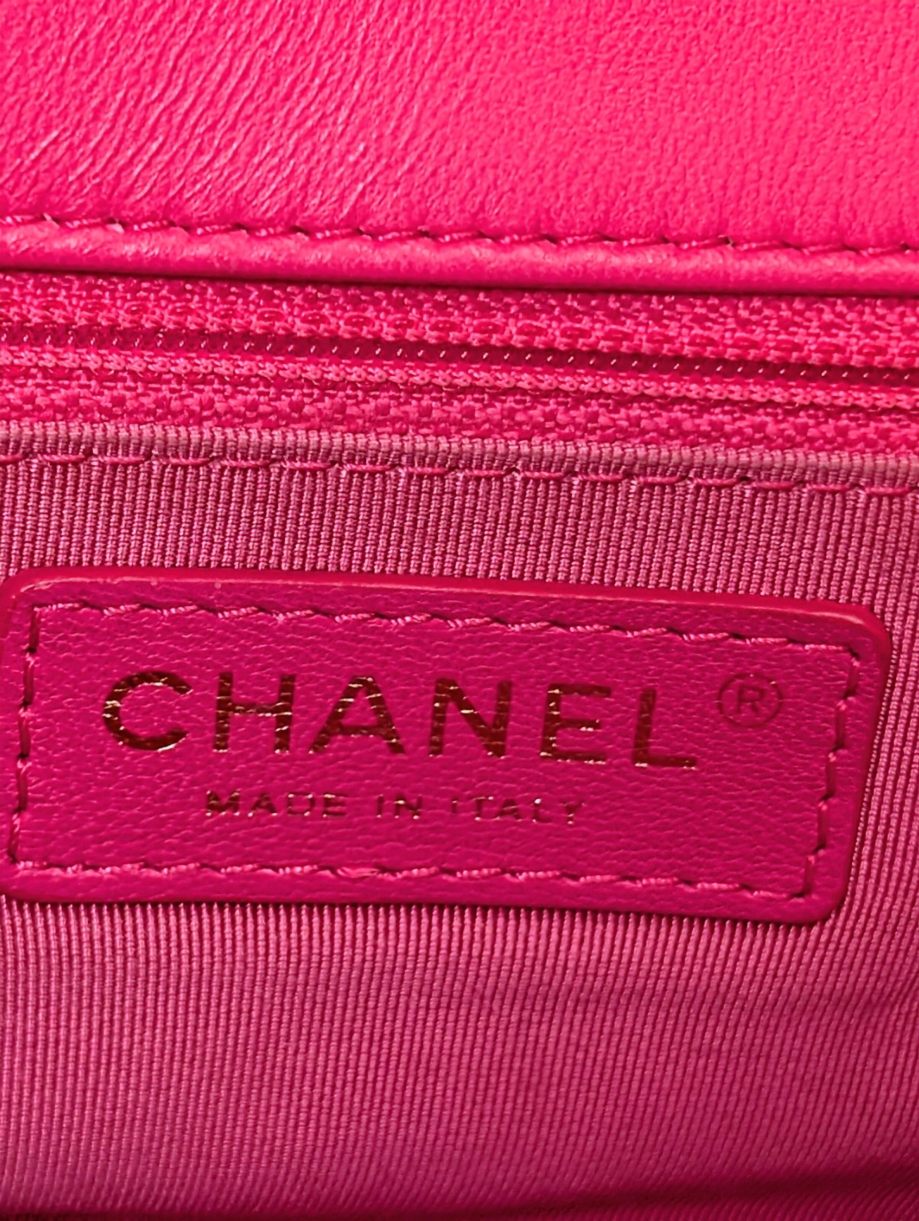 Chanel Pink Classic “Mini Mademoiselle” Medium Quilted Single Flap Bag
