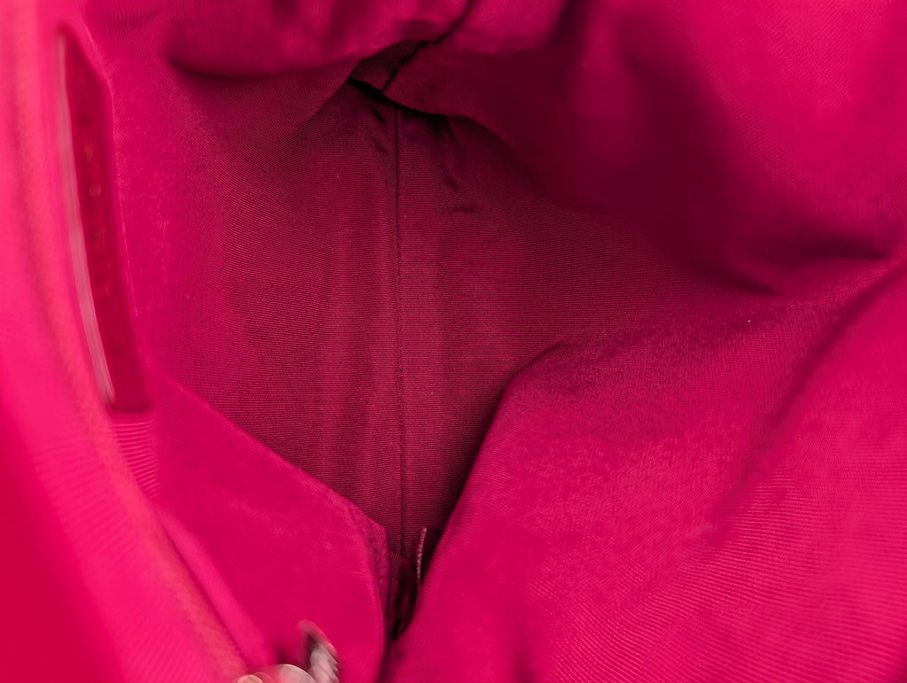 Chanel Limited-Edition Red Lambskin Runway Chain Cage Shopping Bag