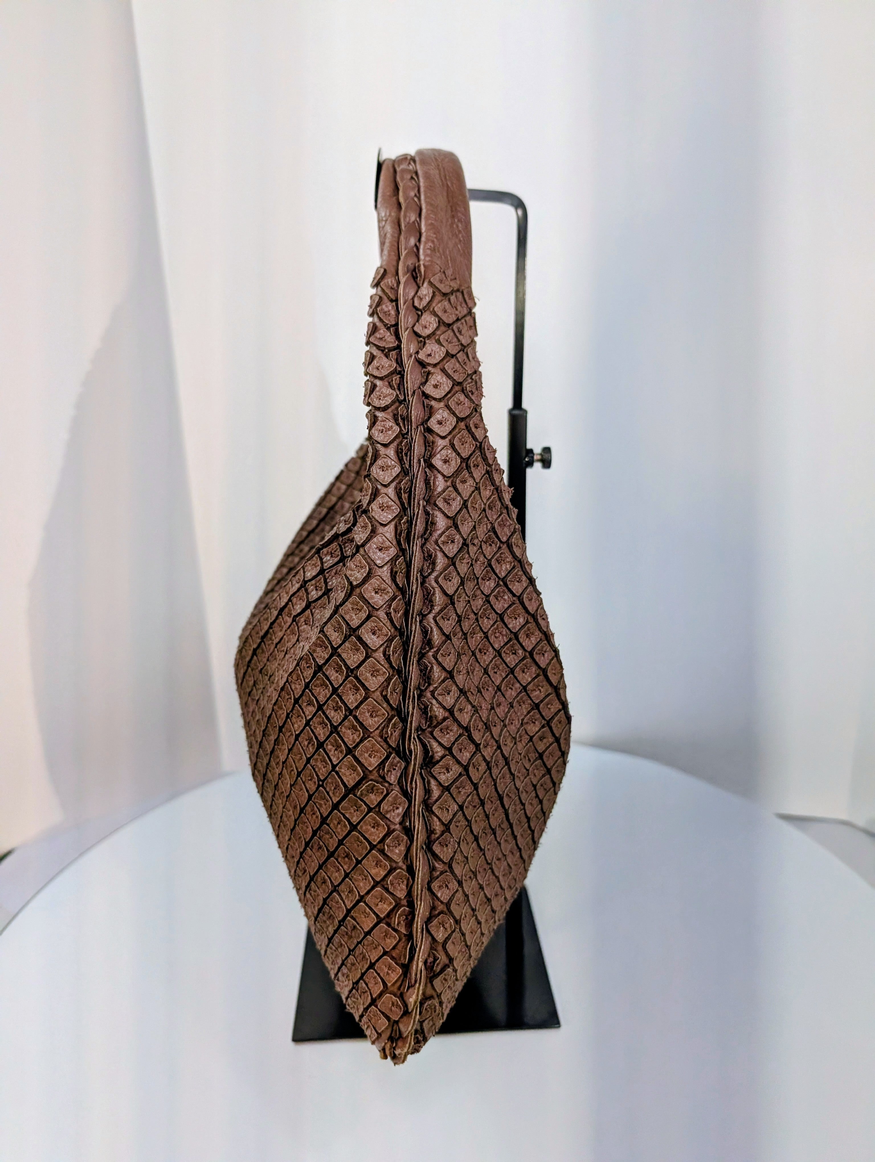 Bottega Veneta Light Brown "Frayed" Intrecciato Nappa Veneta Hobo