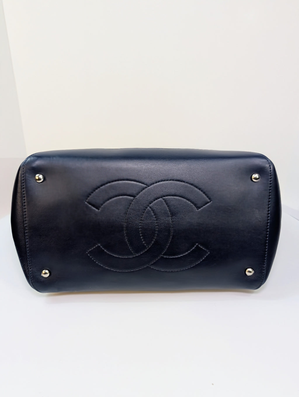 Chanel Midnight Navy Chanel Quilted Lambskin Large Shopping Tote (LST)