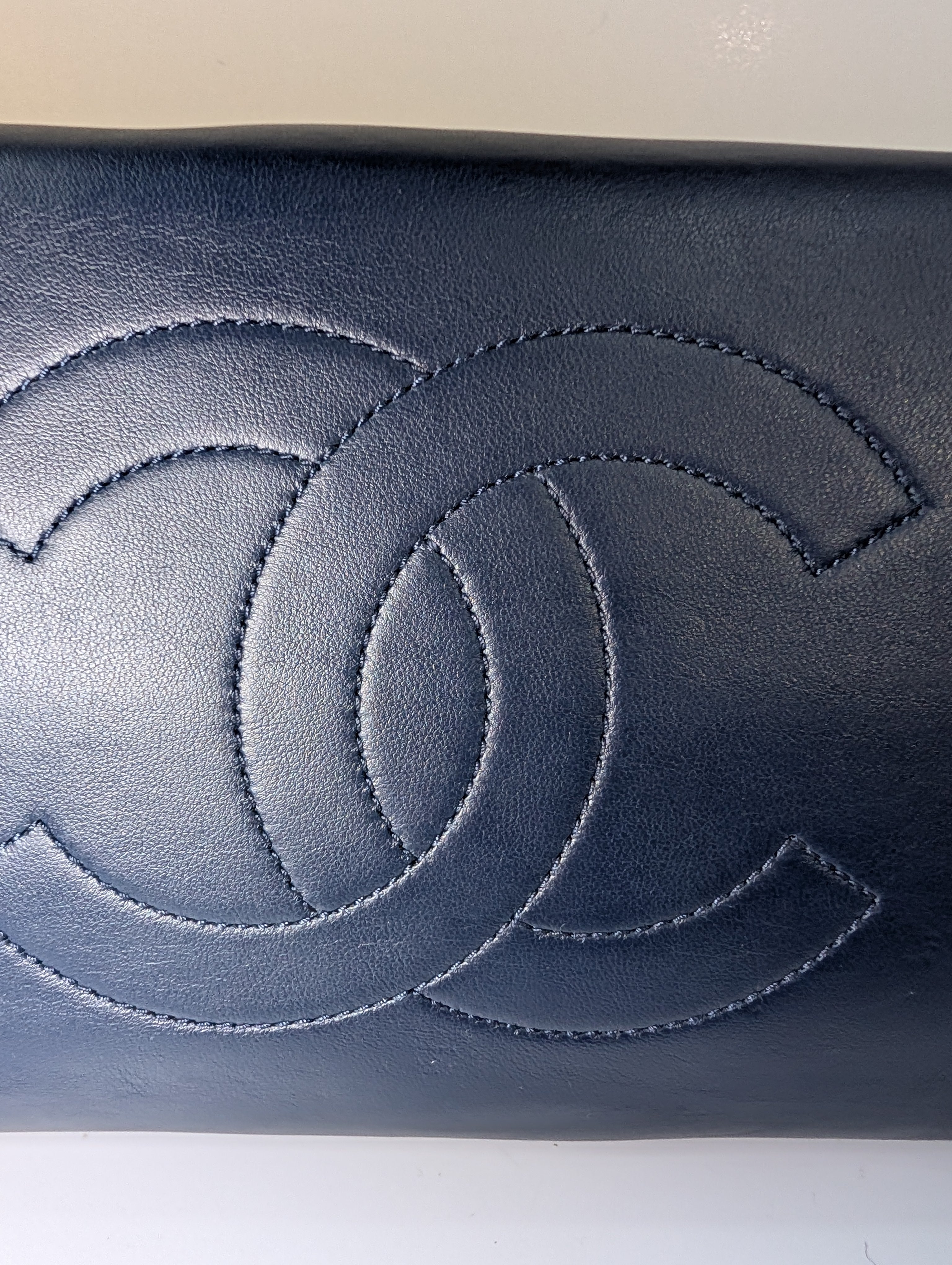 Chanel Midnight Navy Chanel Quilted Lambskin Large Shopping Tote (LST)