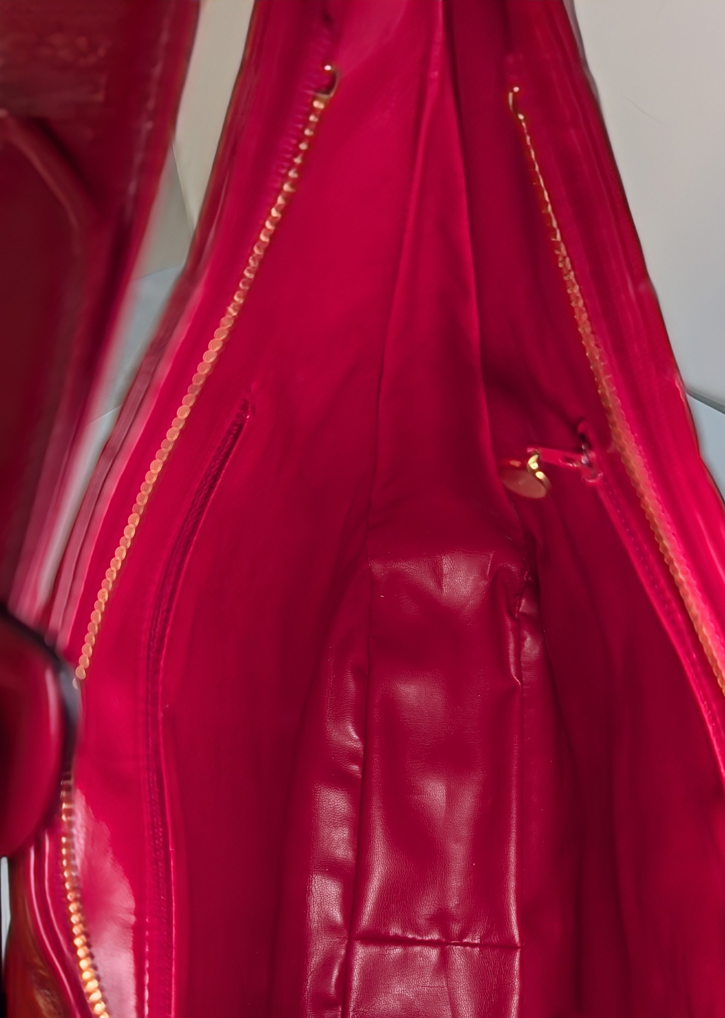 Chanel Vintage Red Quilted Lambskin XL Hobo Bag with 24k Gold-Plated Medallion