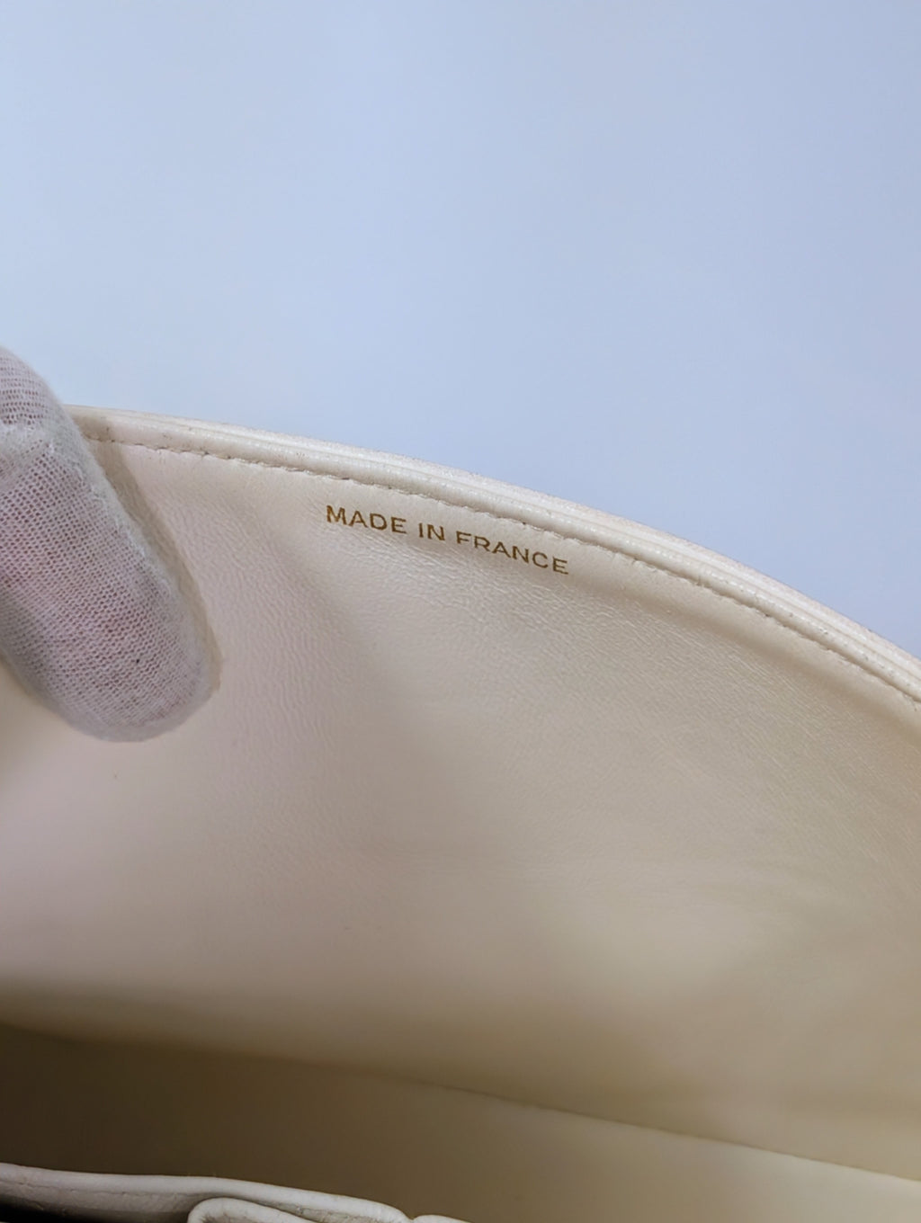 Chanel Rare Vintage White Medium Quilted Lambskin Classic Double Flap Bag with 24k Gold Hardware Series 1 (1989-1991)