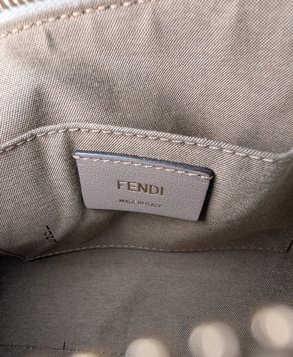 Fendi White "By The Way" Mini Boston Bag with Gold Floral Embroidery