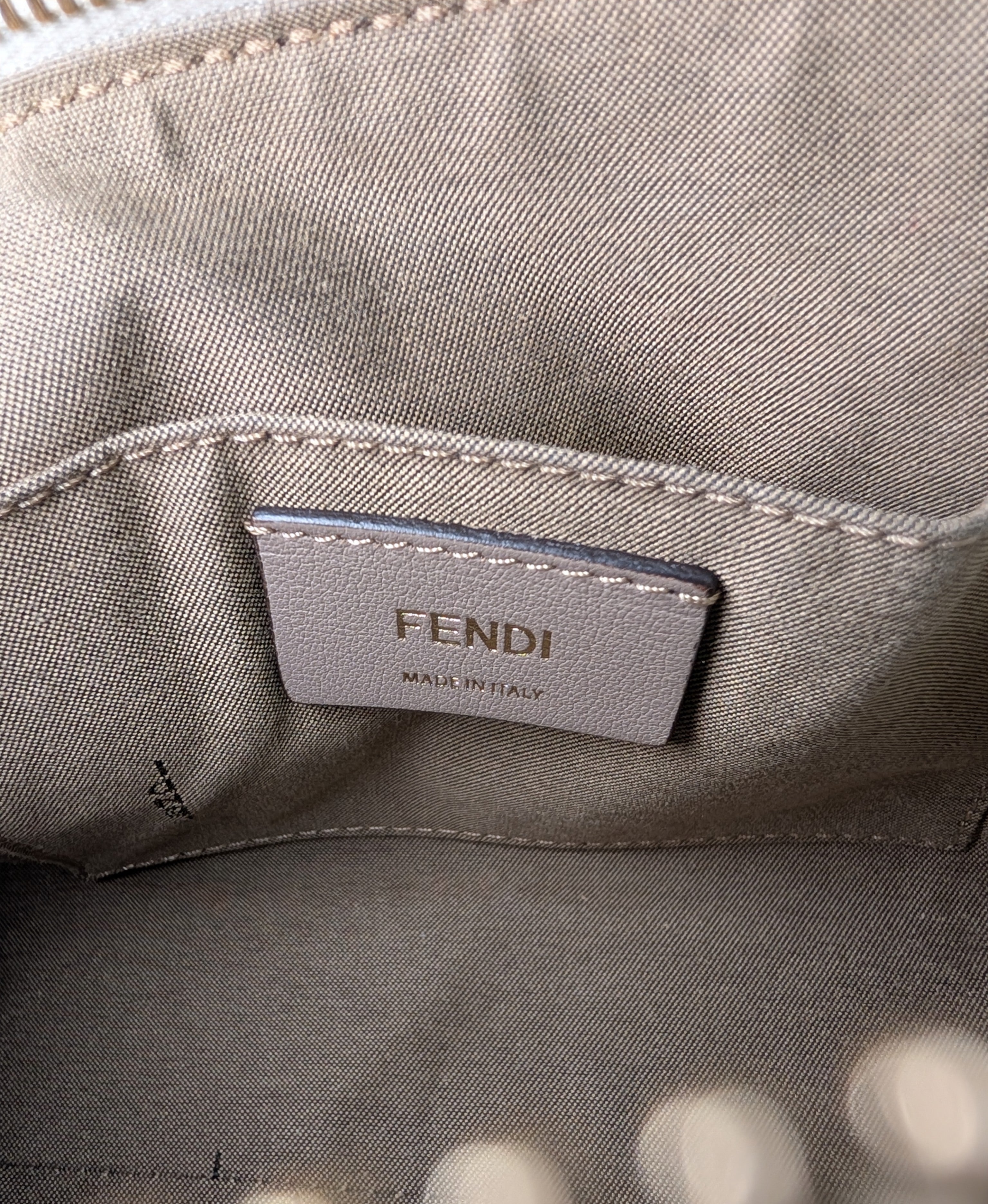 Fendi White "By The Way" Mini Boston Bag with Gold Floral Embroidery