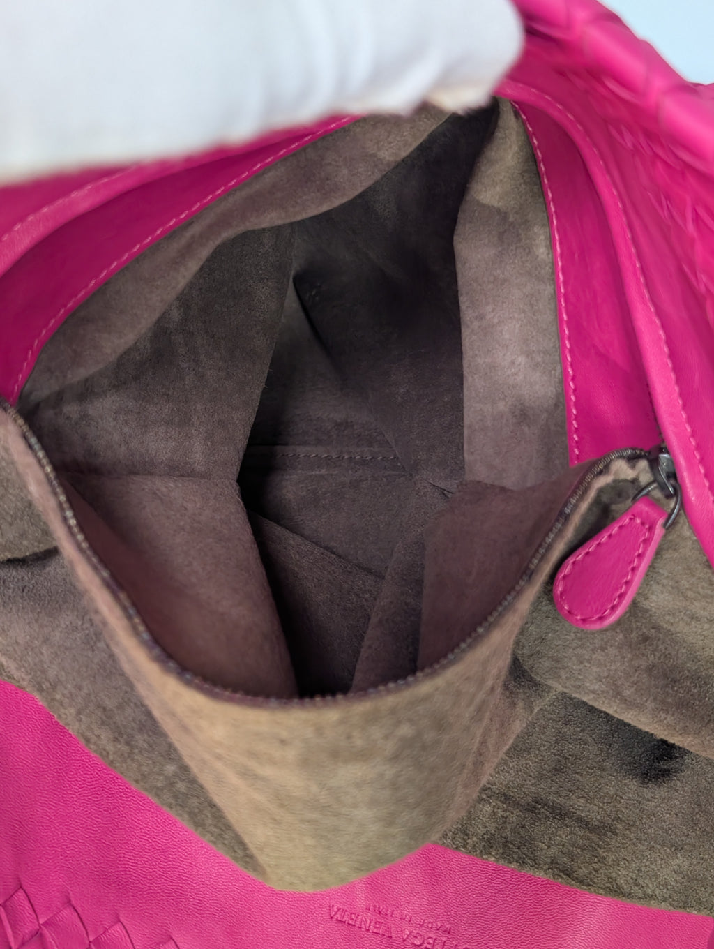 Bottega Veneta Hot Pink Intrecciato Medium Cabata Tote