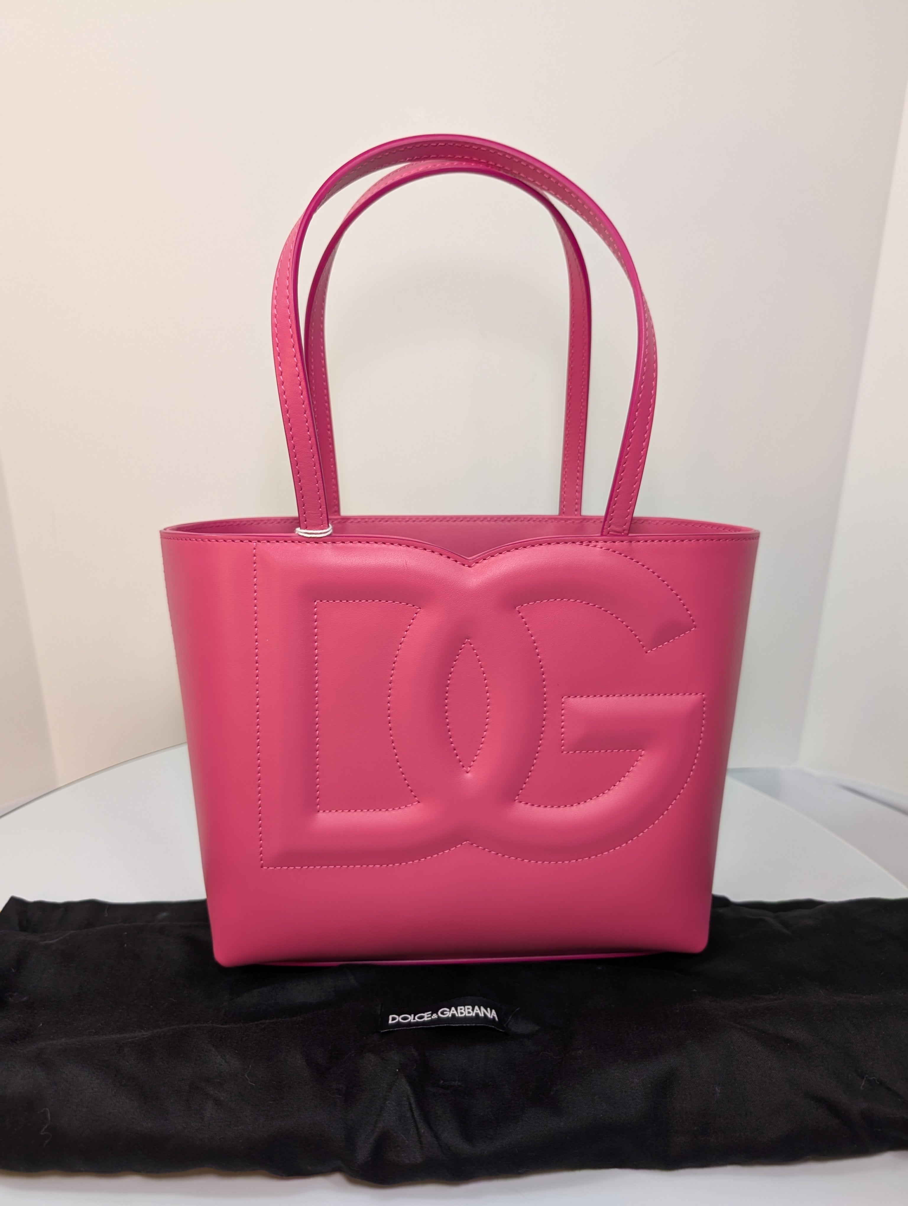 Dolce & Gabbana Hot Pink Small DG Logo Tote