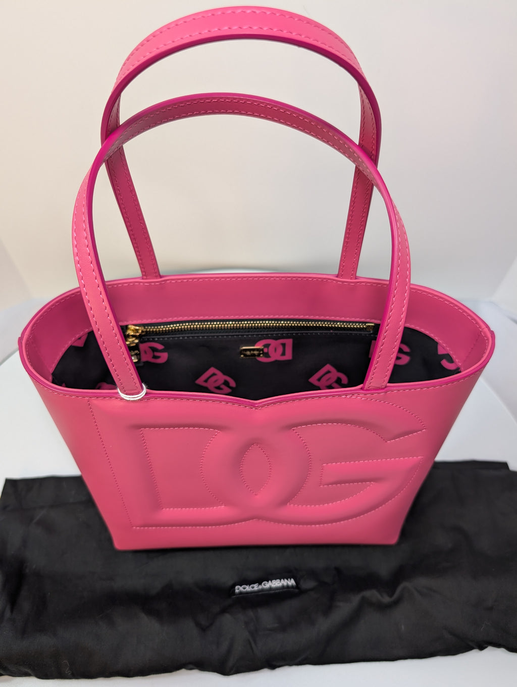 Dolce & Gabbana Hot Pink Small DG Logo Tote