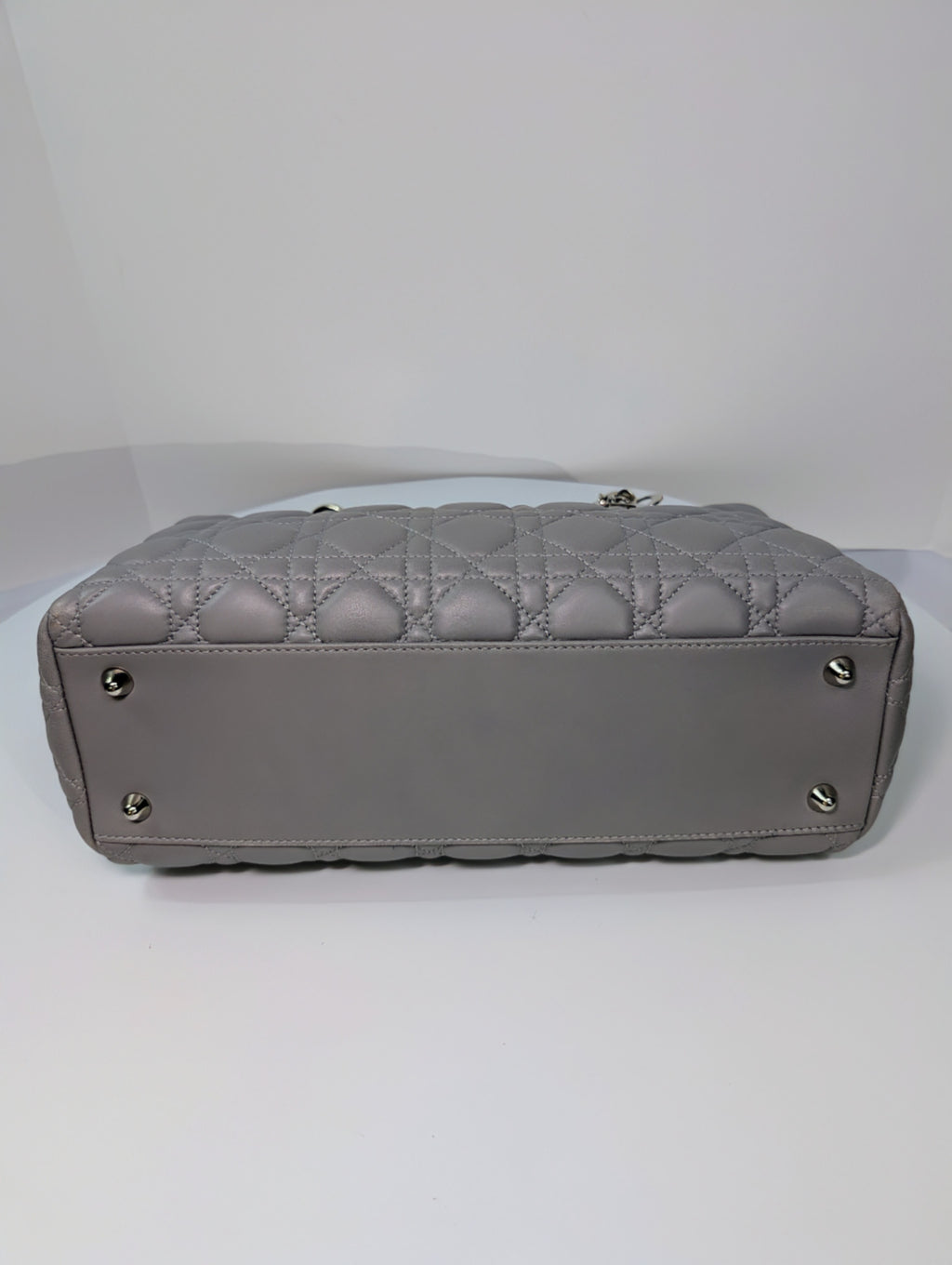 Christian Dior Maison Soft Zippered Grey Cannage Tote