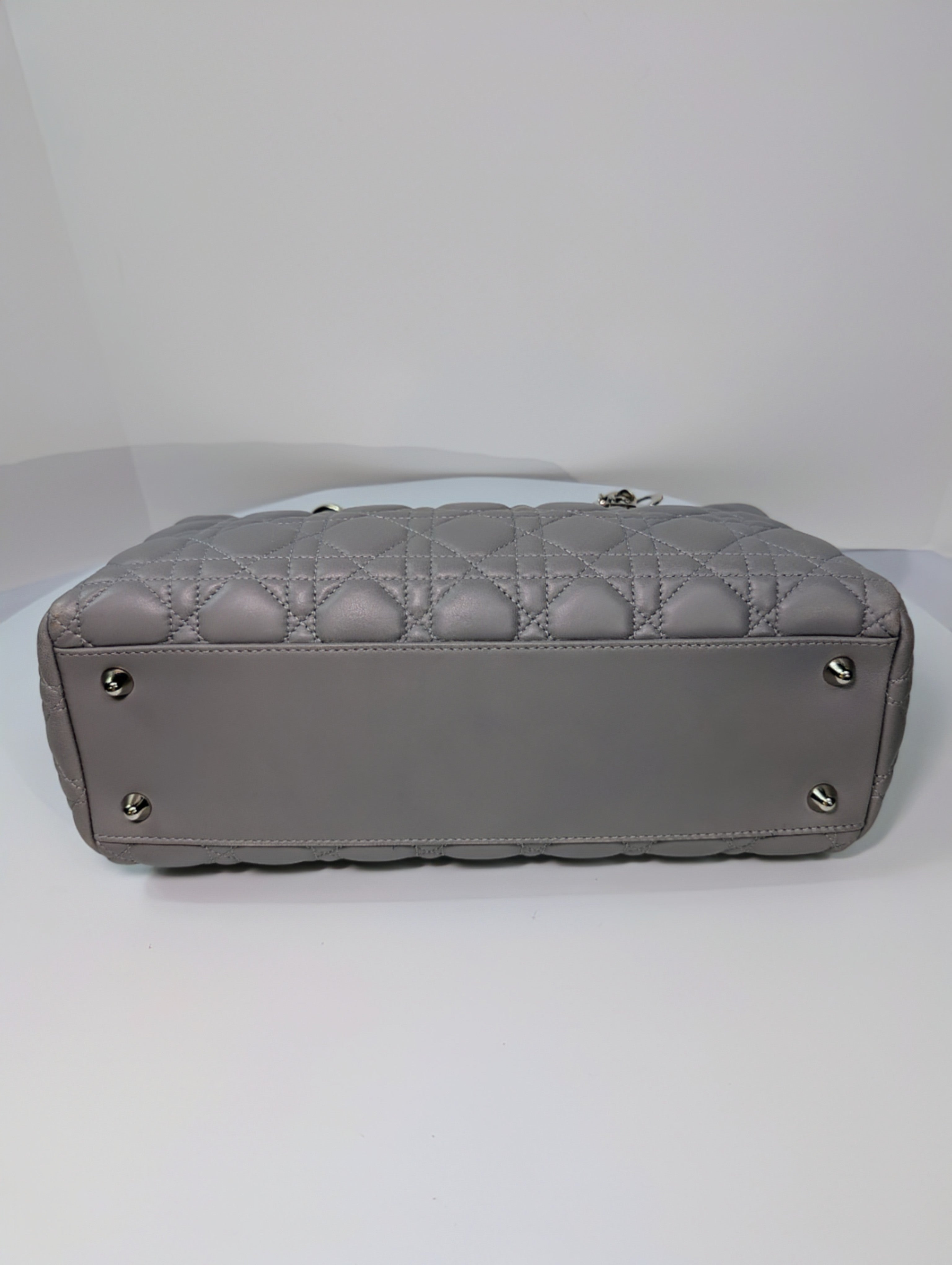 Christian Dior Maison Soft Zippered Grey Cannage Tote