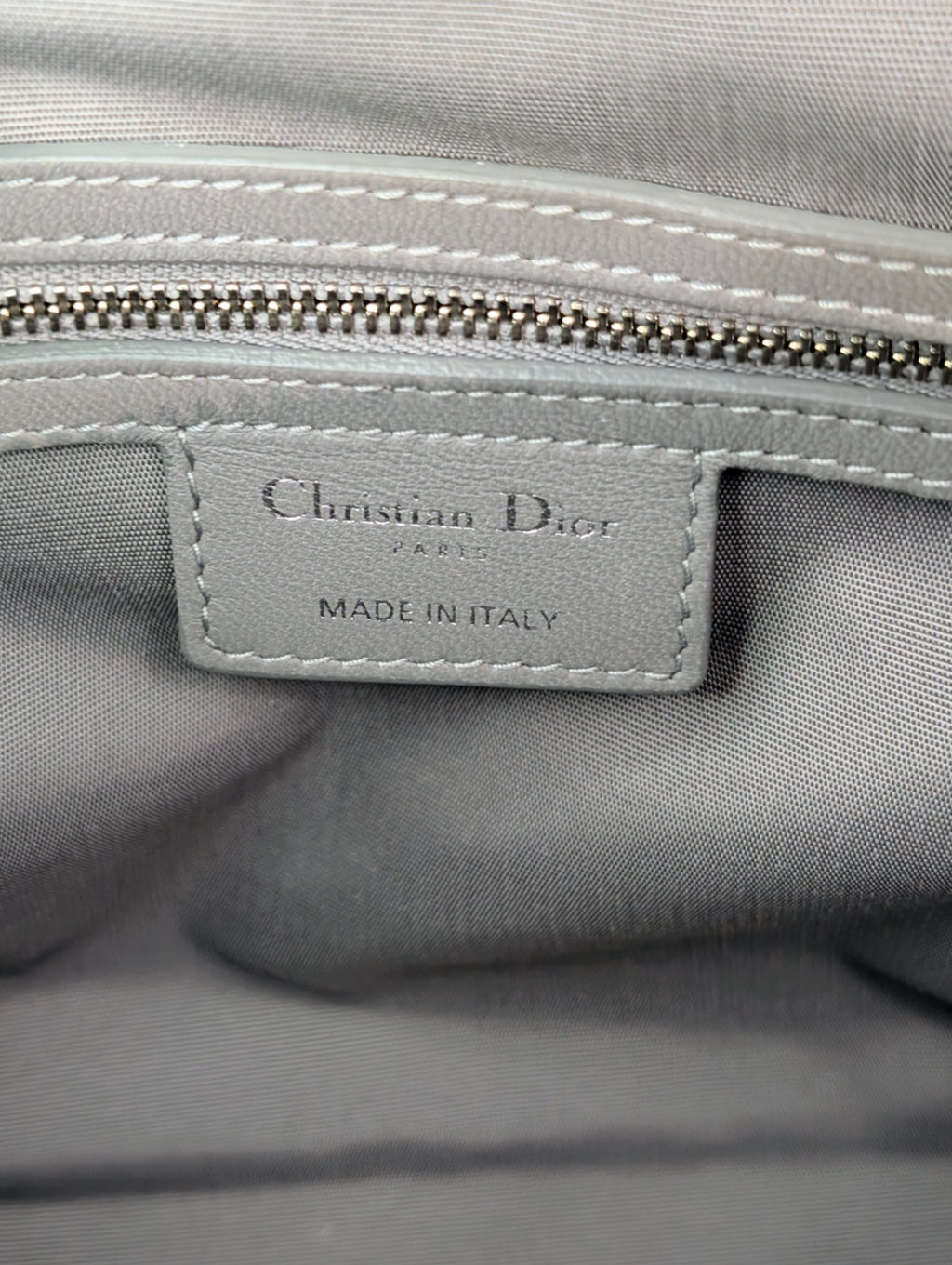Christian Dior Maison Soft Zippered Grey Cannage Tote