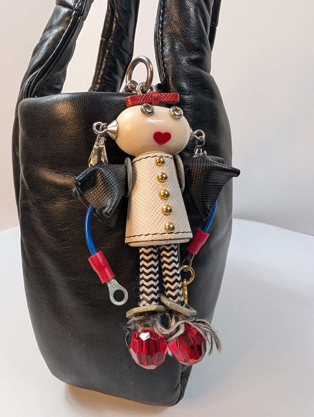 Prada Multicolor Mixed‑Media Doll Bag Charm