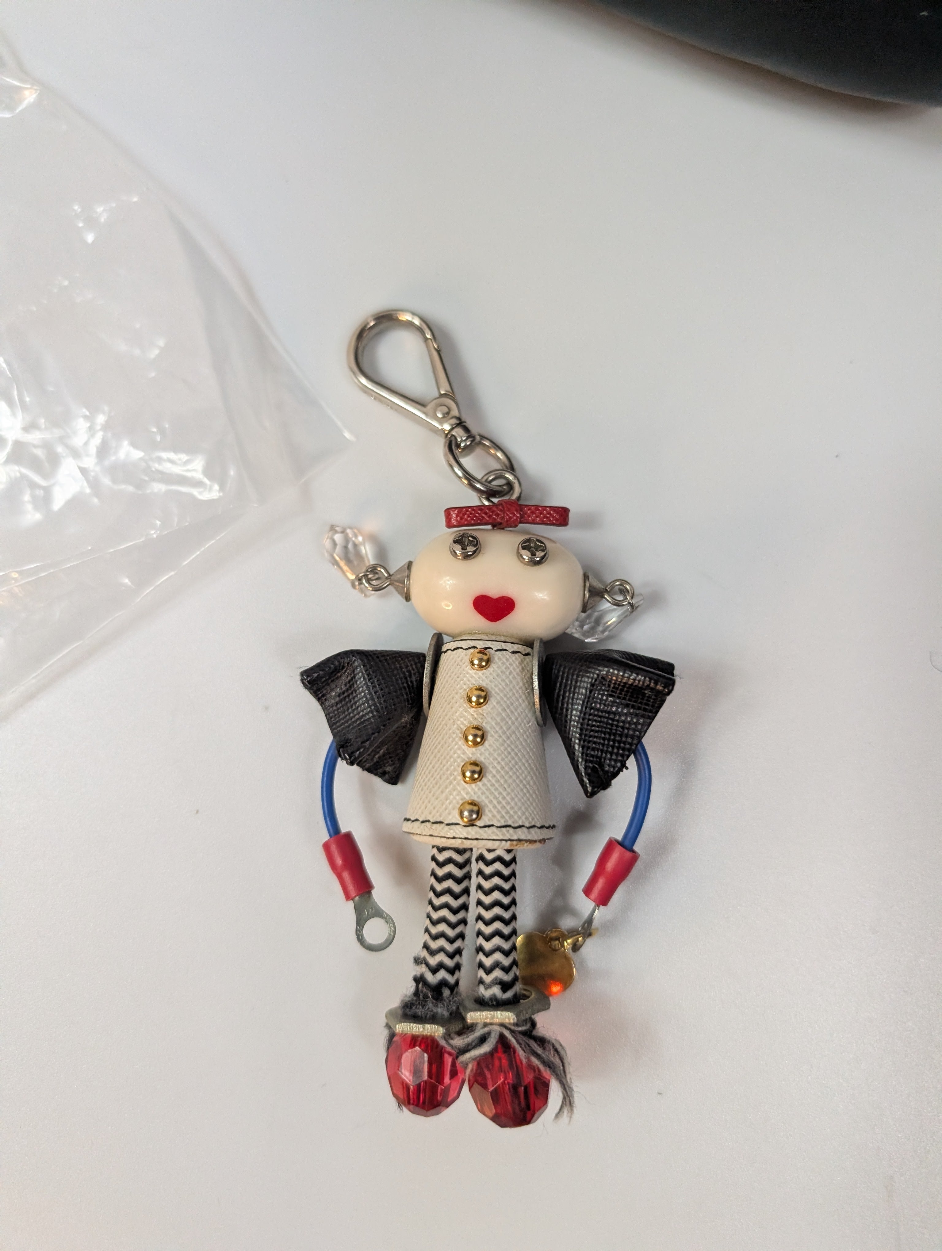 Prada Multicolor Mixed‑Media Doll Bag Charm